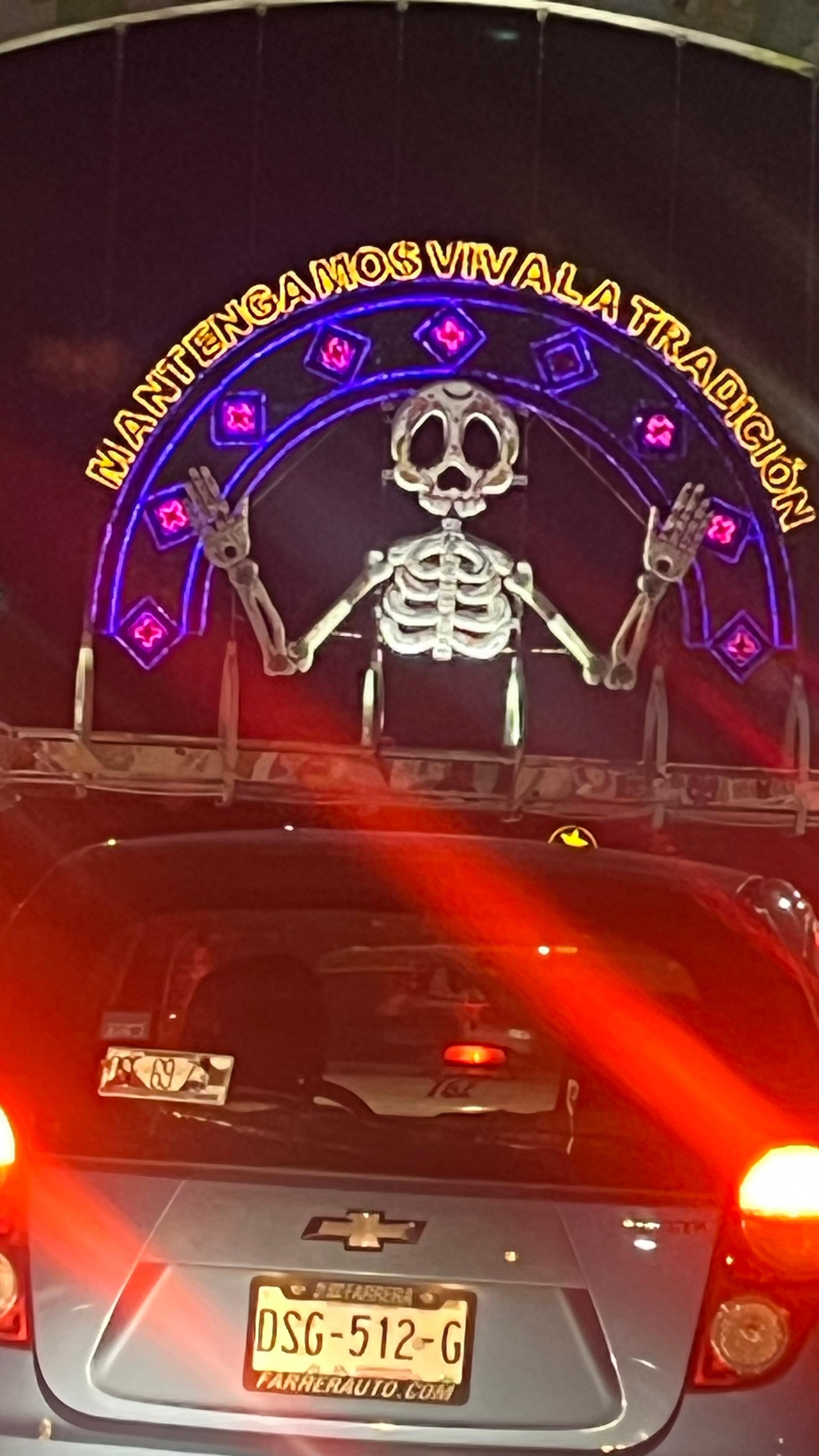 Dia De Los Muertos street post before getting to the hotel 