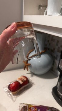 Broken glass in the kitchen