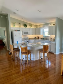 Kitchen is well equipped.