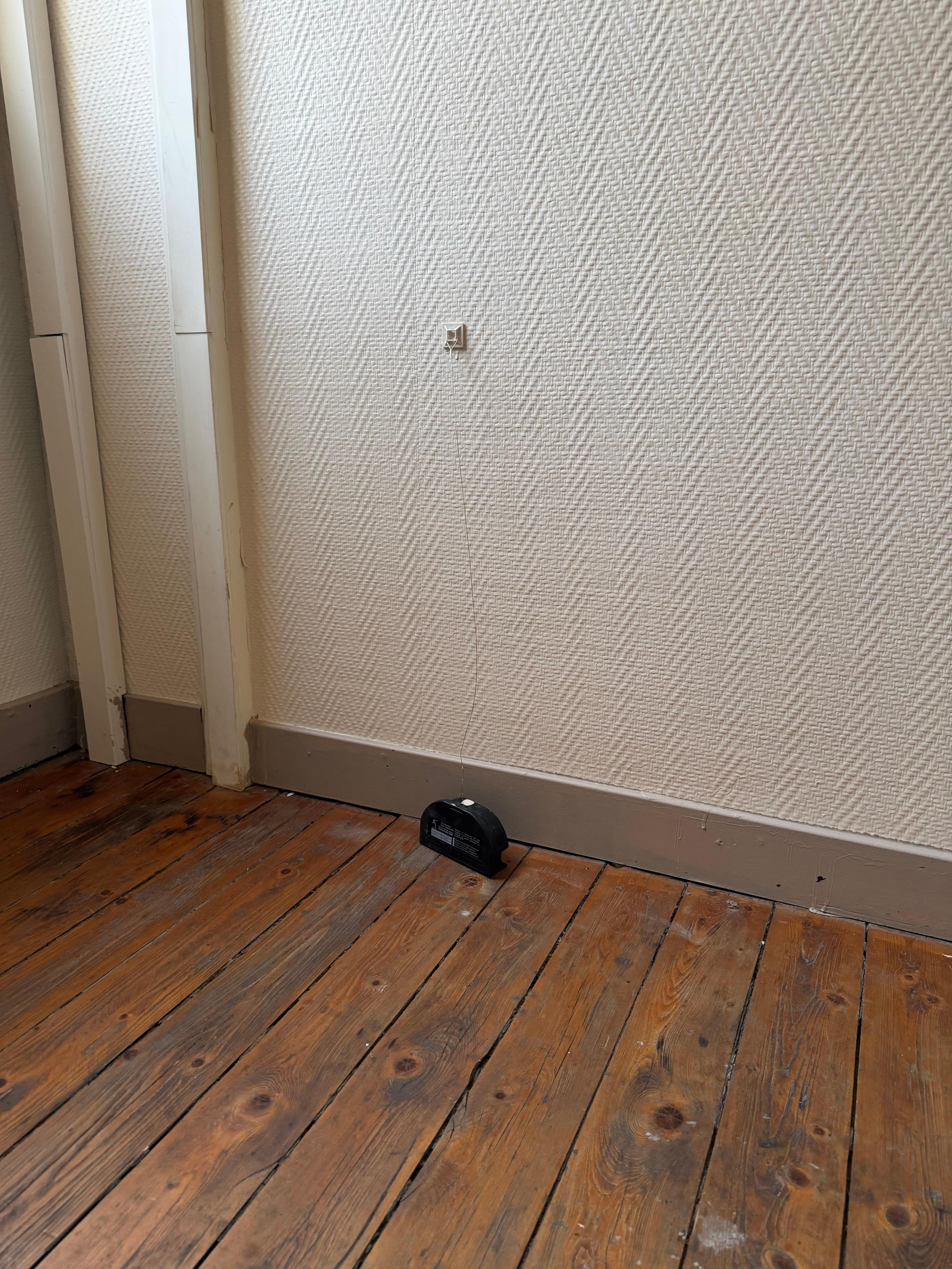 Mouse trap outside entrance door.