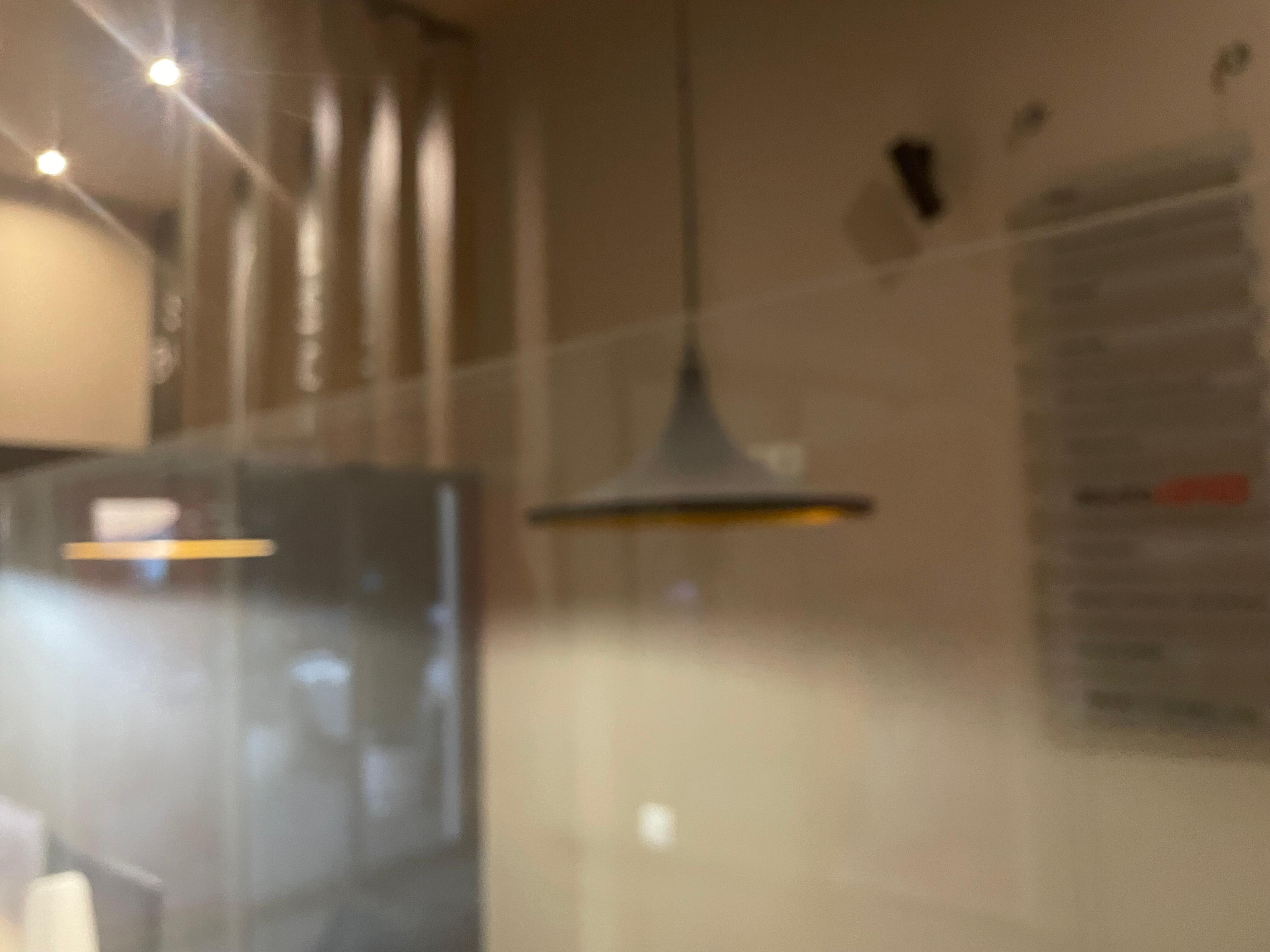 Dust on pendant lamps -- lobby
