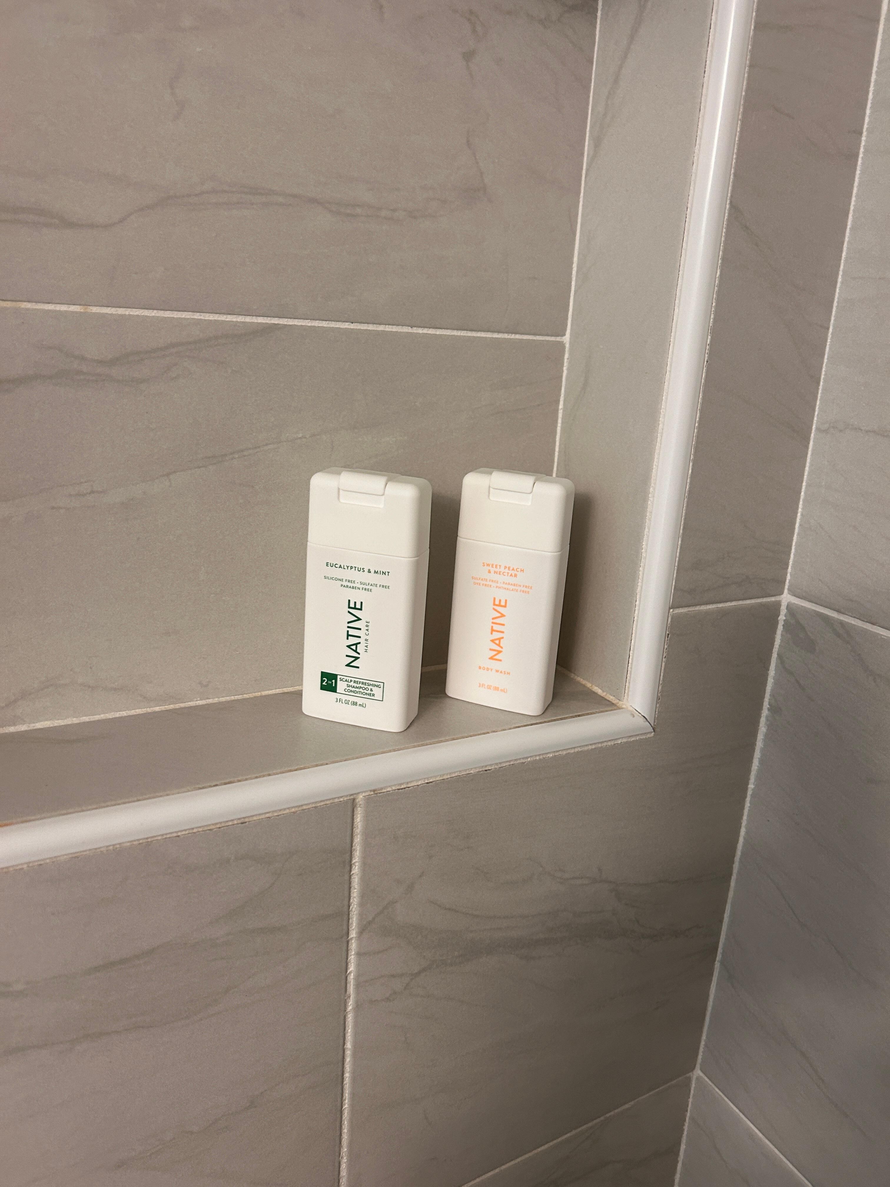 Shampoo and bodywash provided