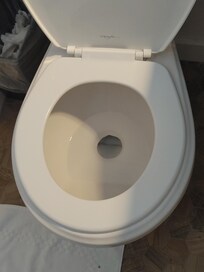 Toilet seat was too small for the toilet...very uncomfortable.