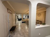 The view from the front door. You can see through the dining room to the living room.