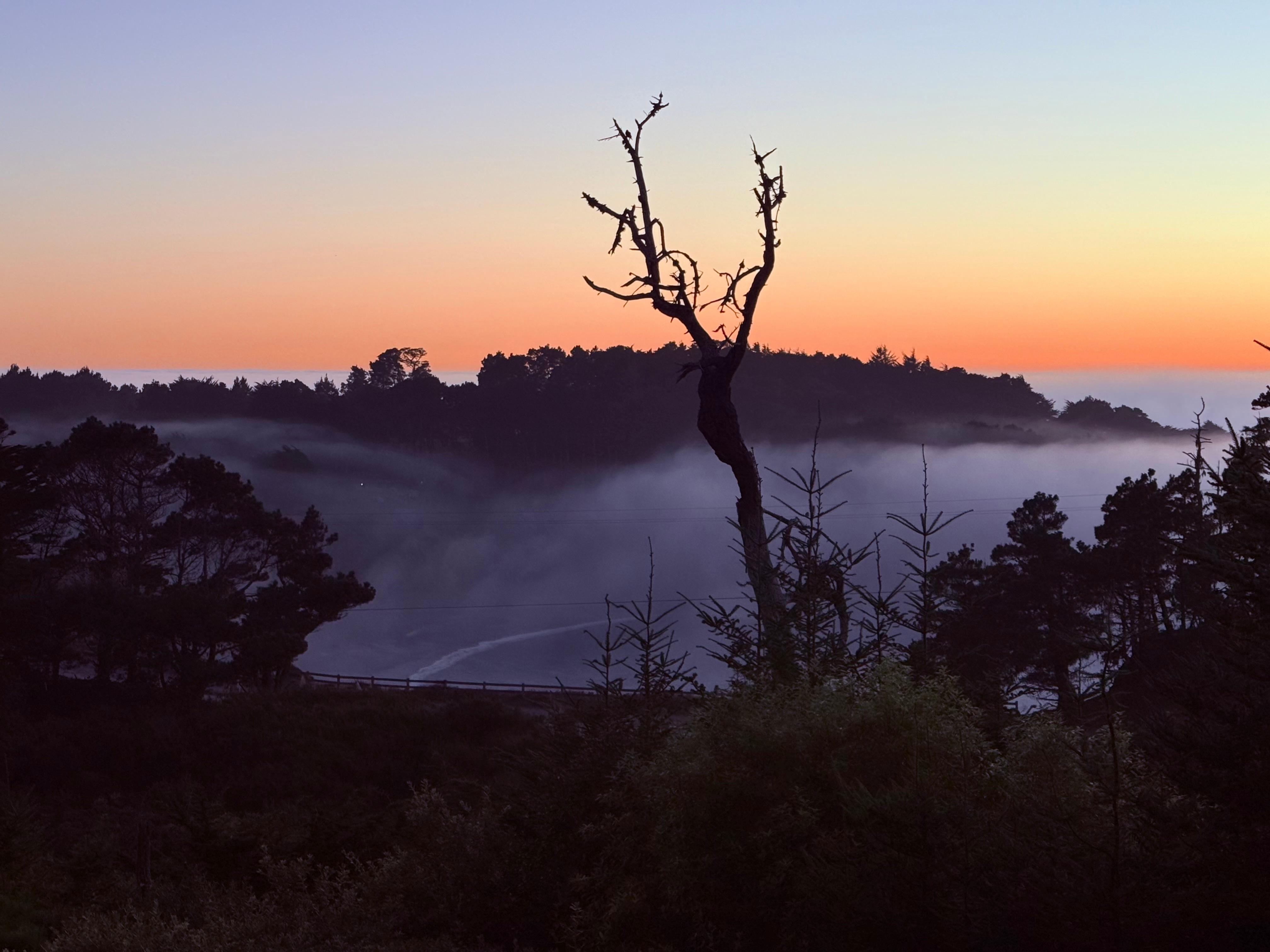 View from our room! Beautiful sunset.