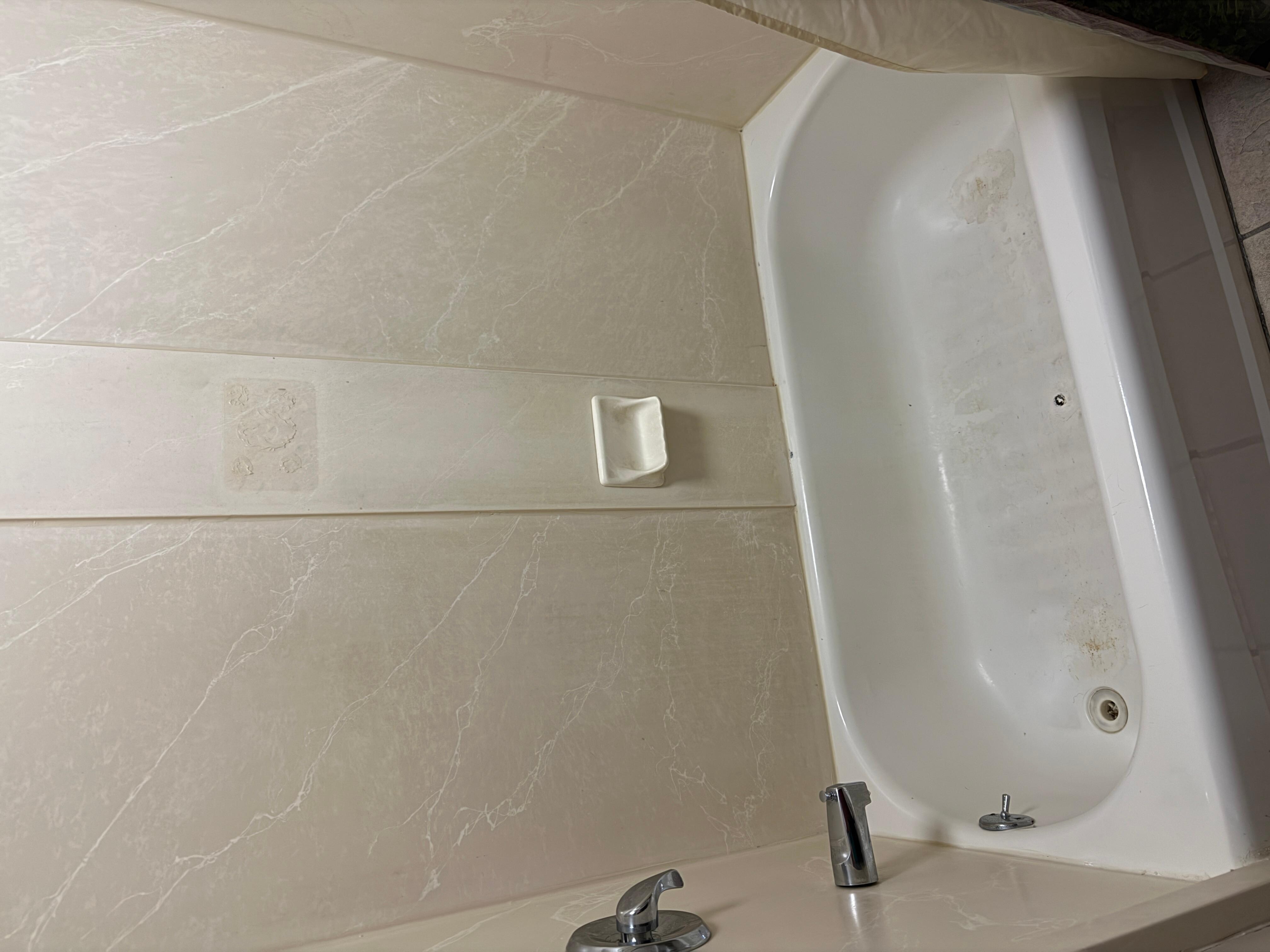 Dirty looking shower/tub