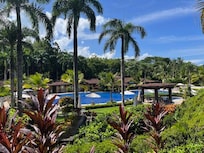 View from patio of beach club