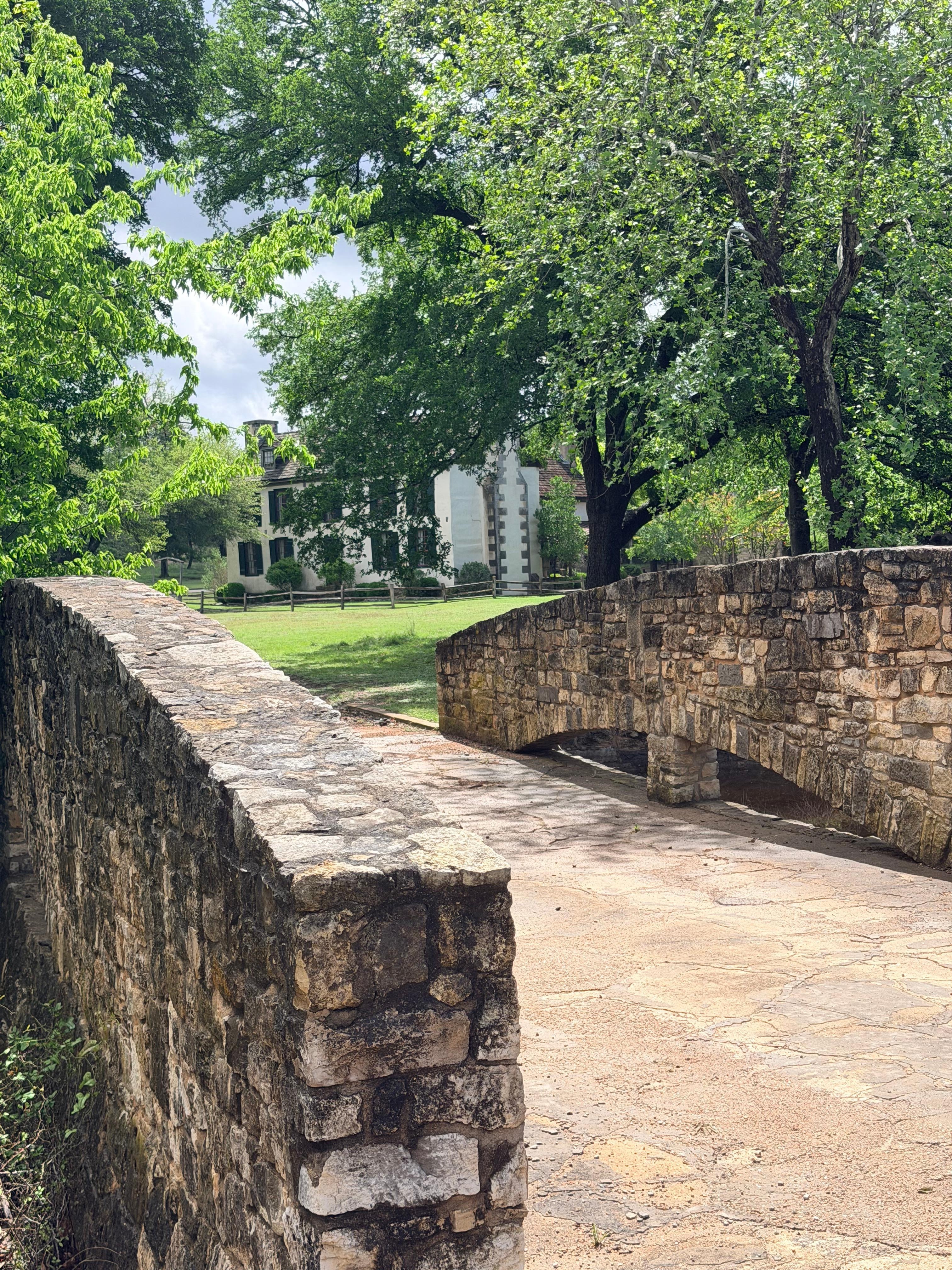 The bridge you cross over when you enter the property 