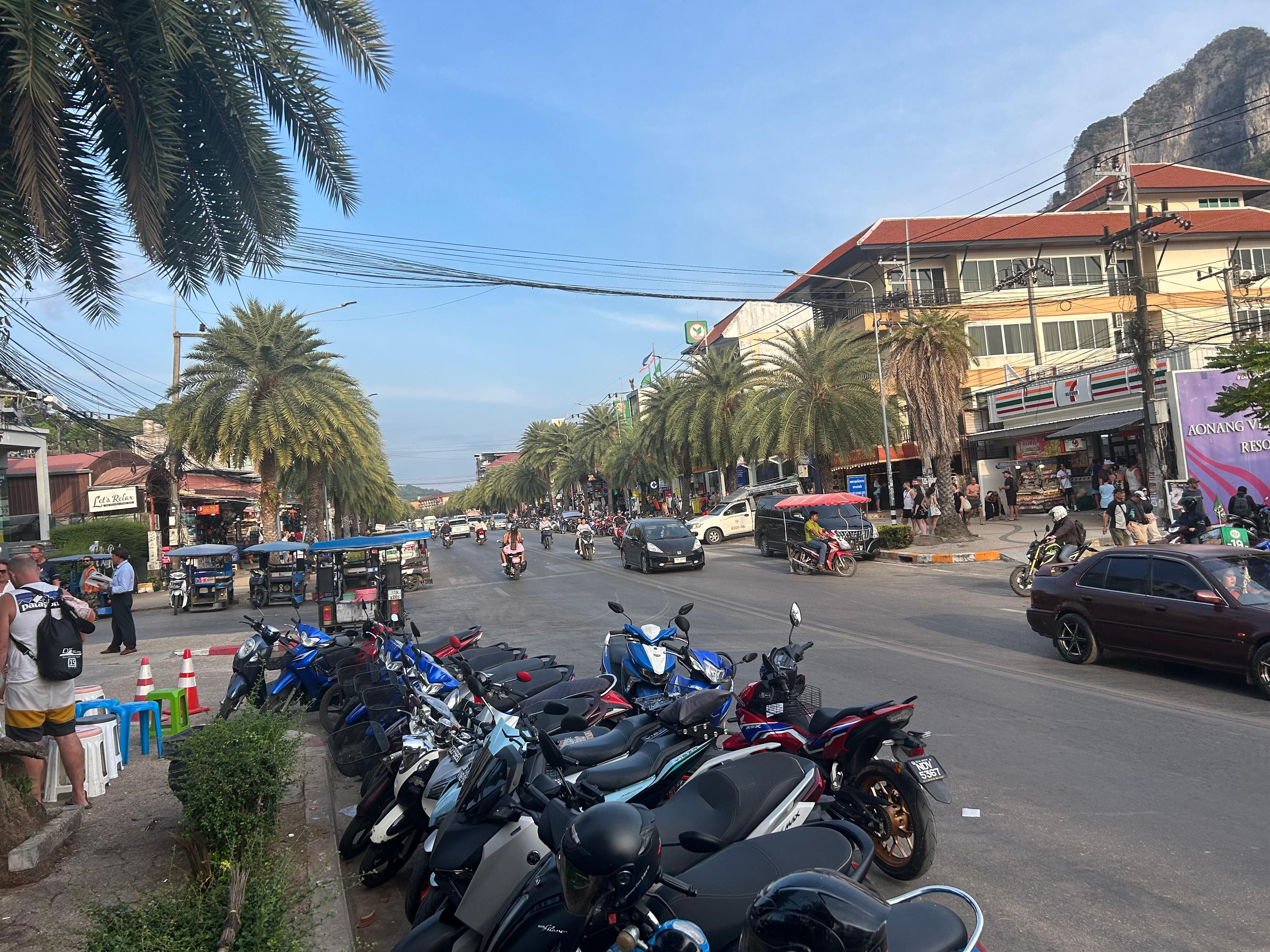 Hotel is on a cul de sac off this main road