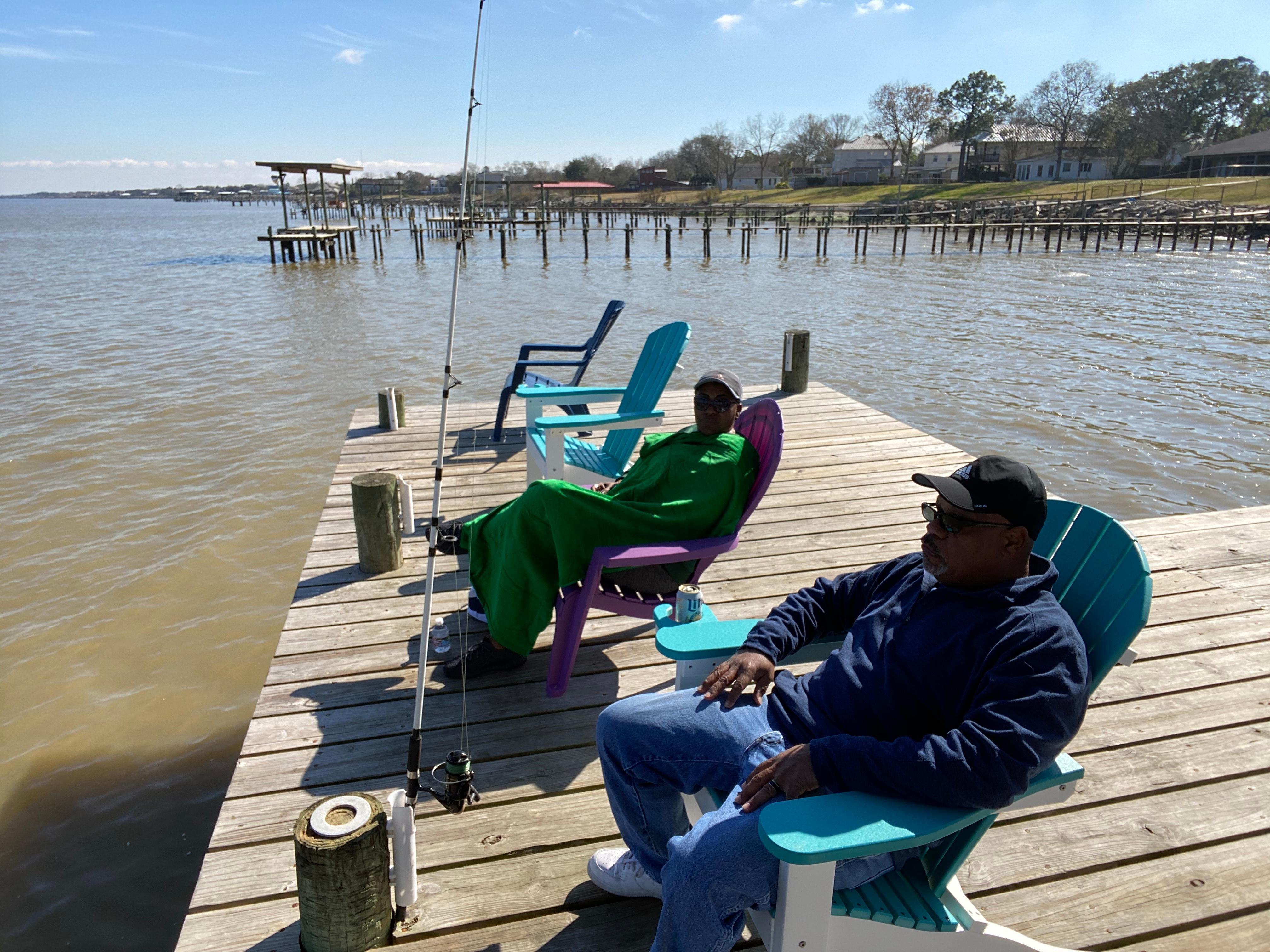 Relaxing on the pier