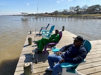Relaxing on the pier