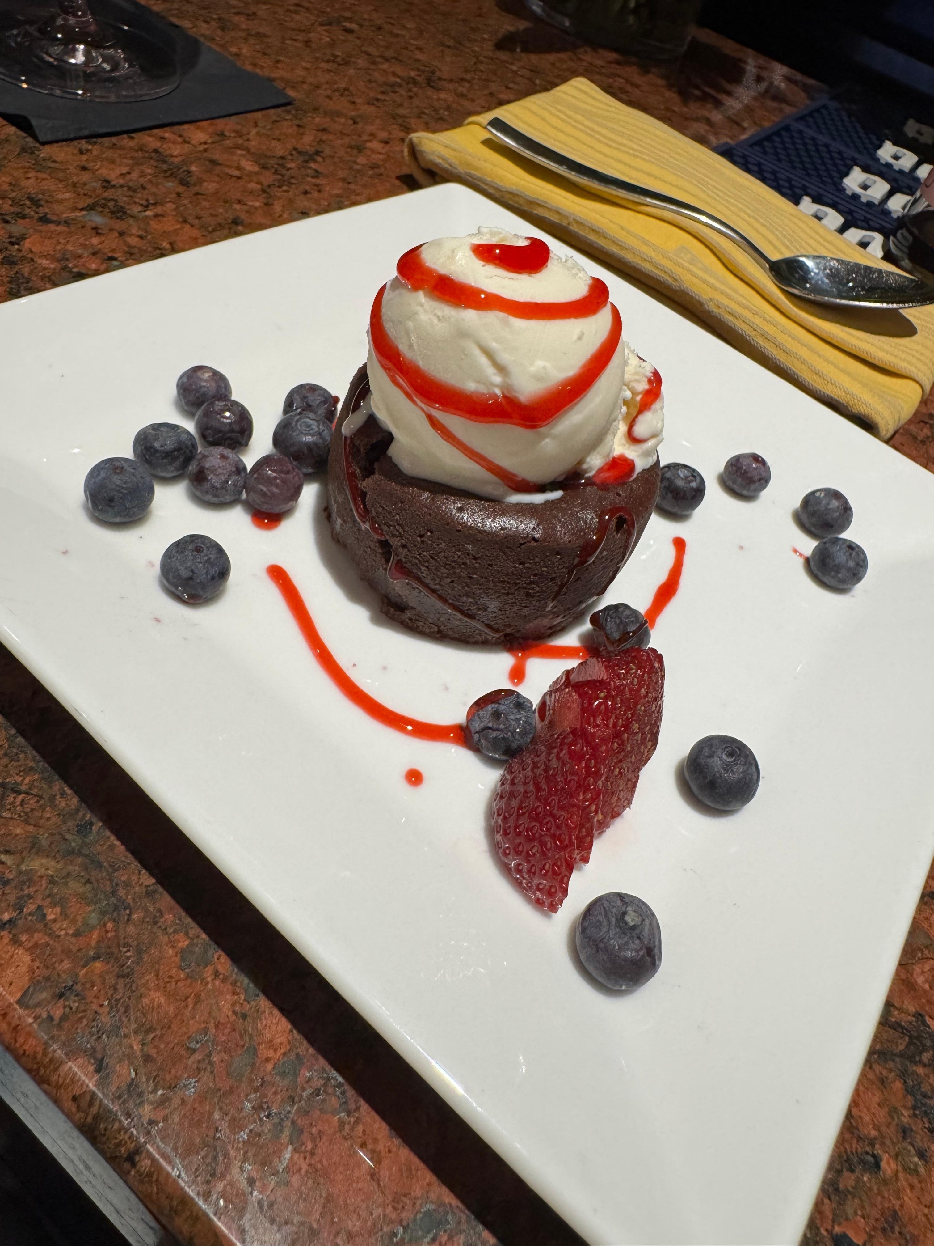The lava cake from the bar. Desserts aren’t on the menu so you have to ask!