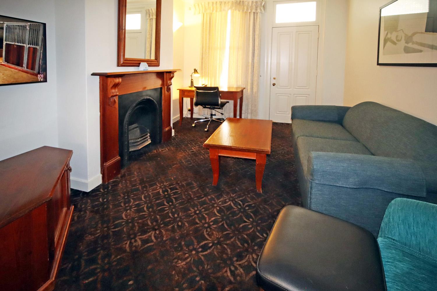 Living area downstairs.
