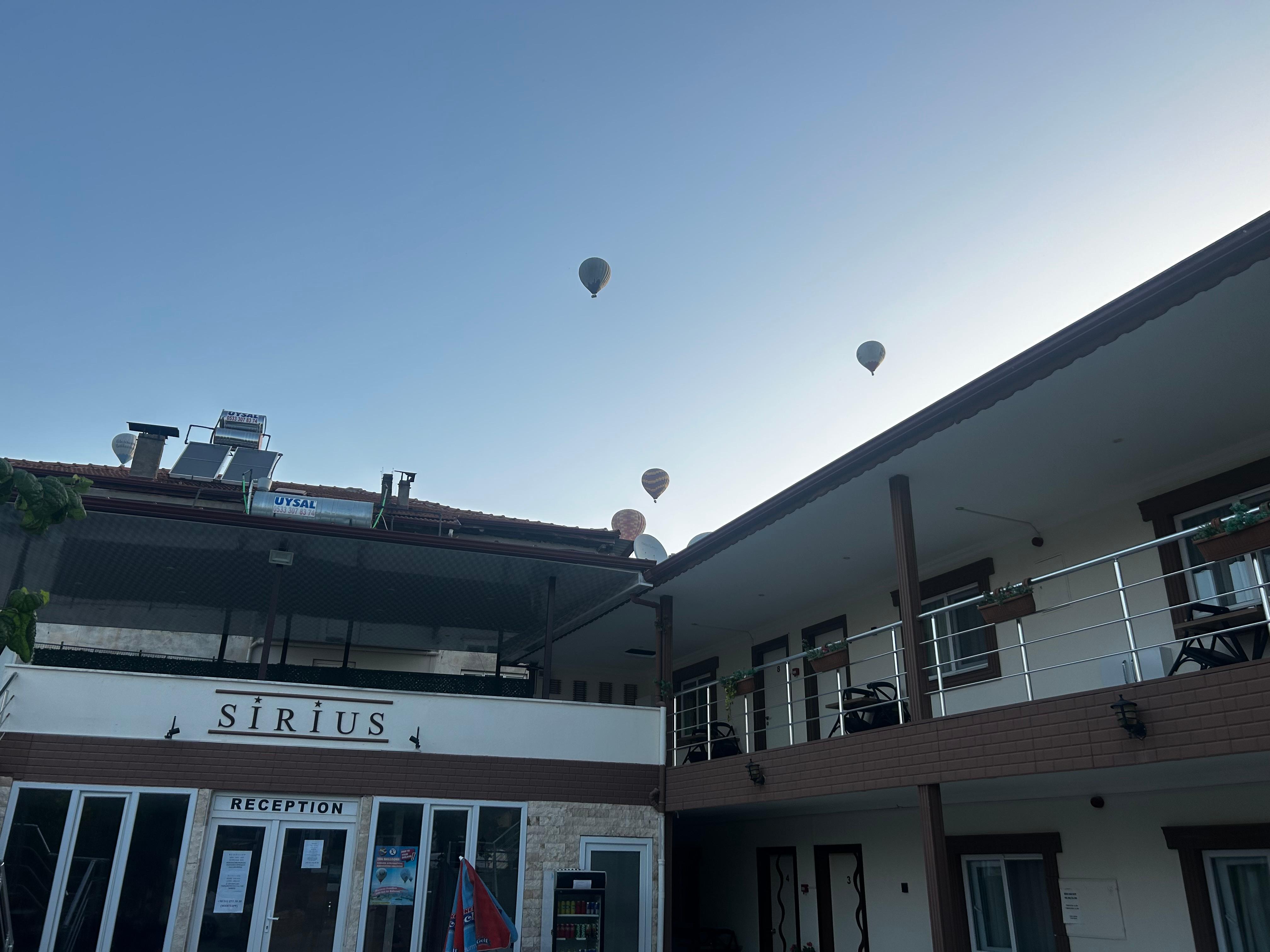 Balloons over the hotel