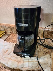 Leaking coffee maker made it impossible to get a cup of coffee without going out