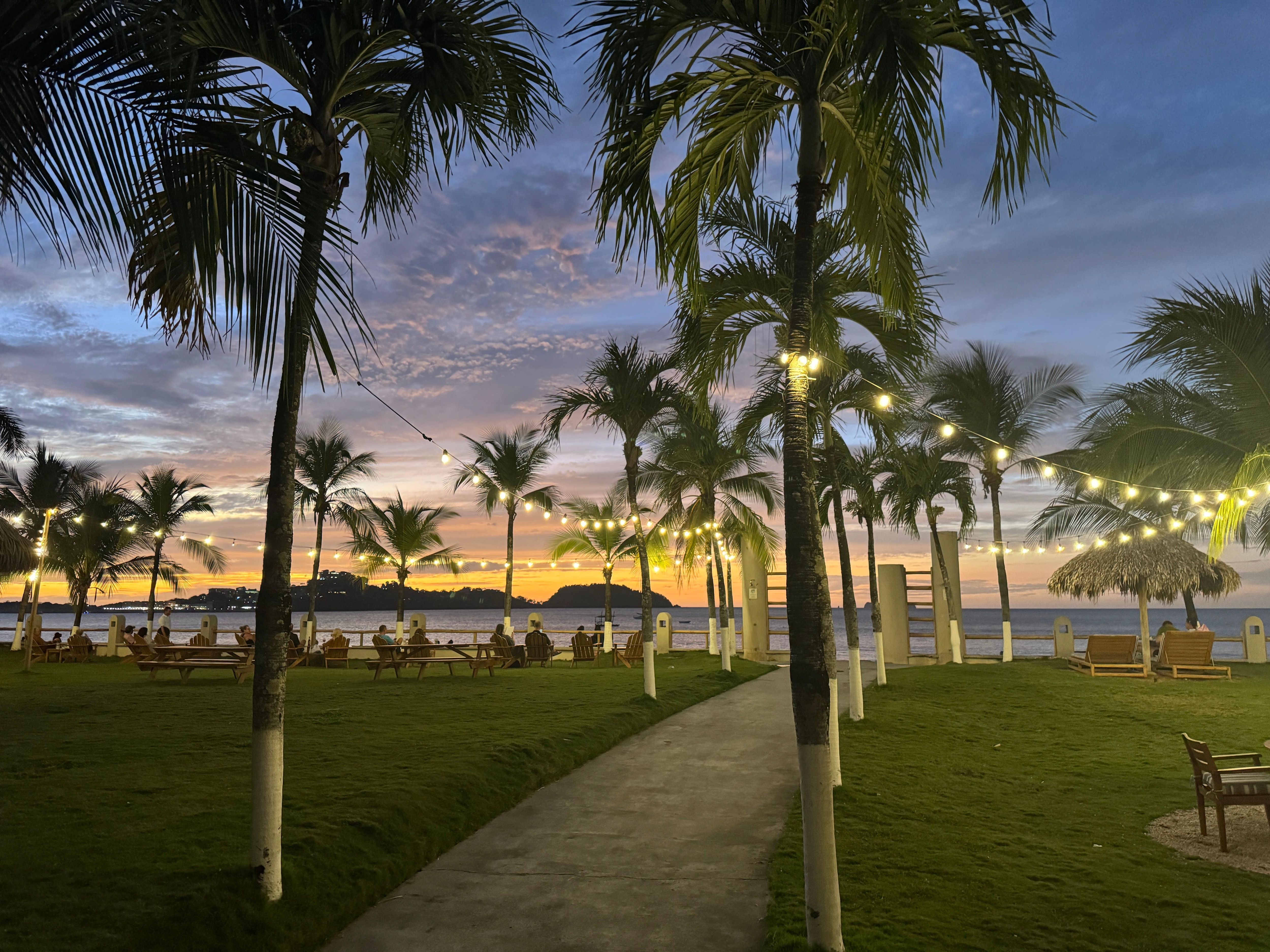 Walkway from restaurant to beachfront