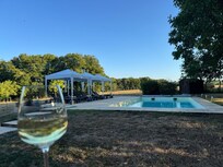 Enjoying an evening drink on the patio