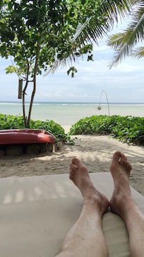 Lovely soft and comfy loungers, with terrific views