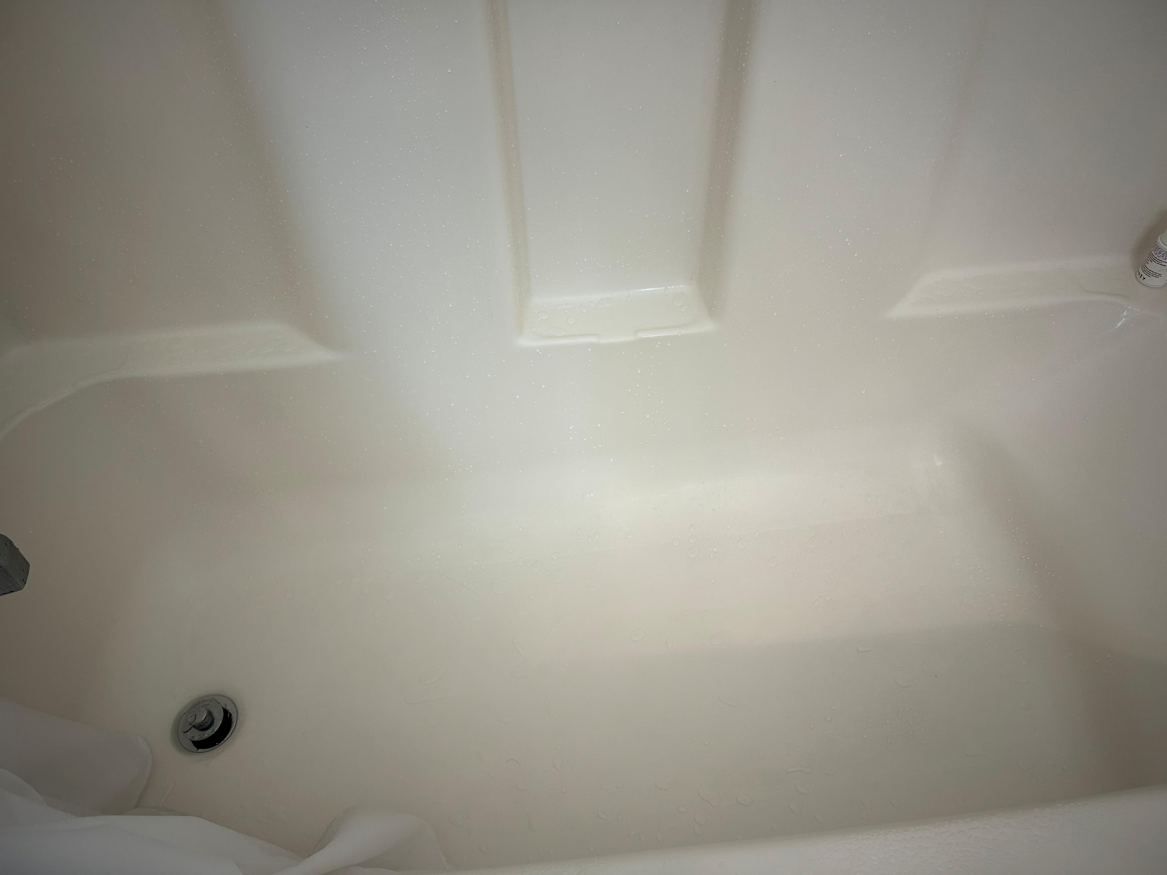 You can see all the dirt around the tub