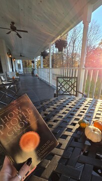 Front porch at sunset