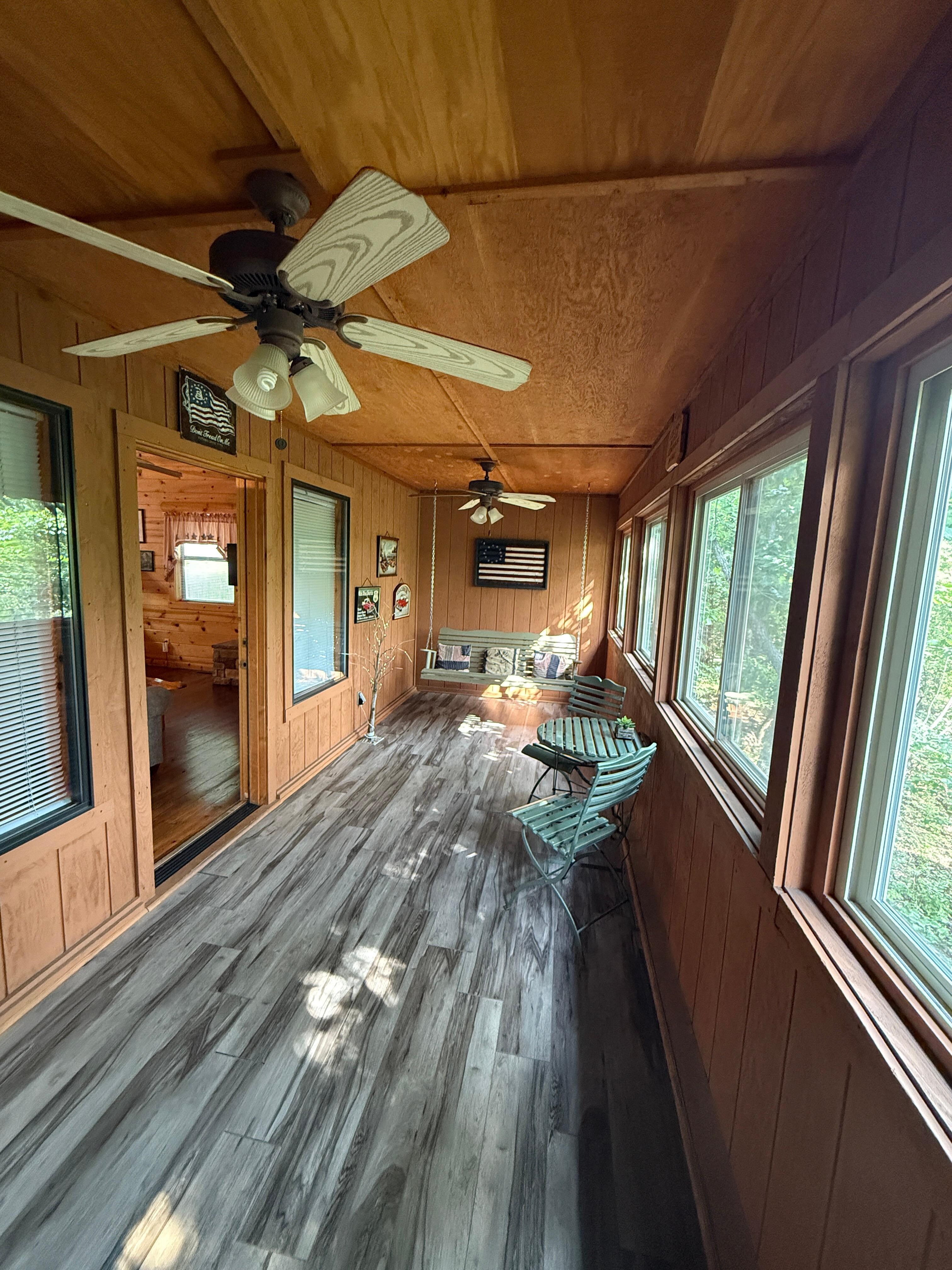 Screened in porch.