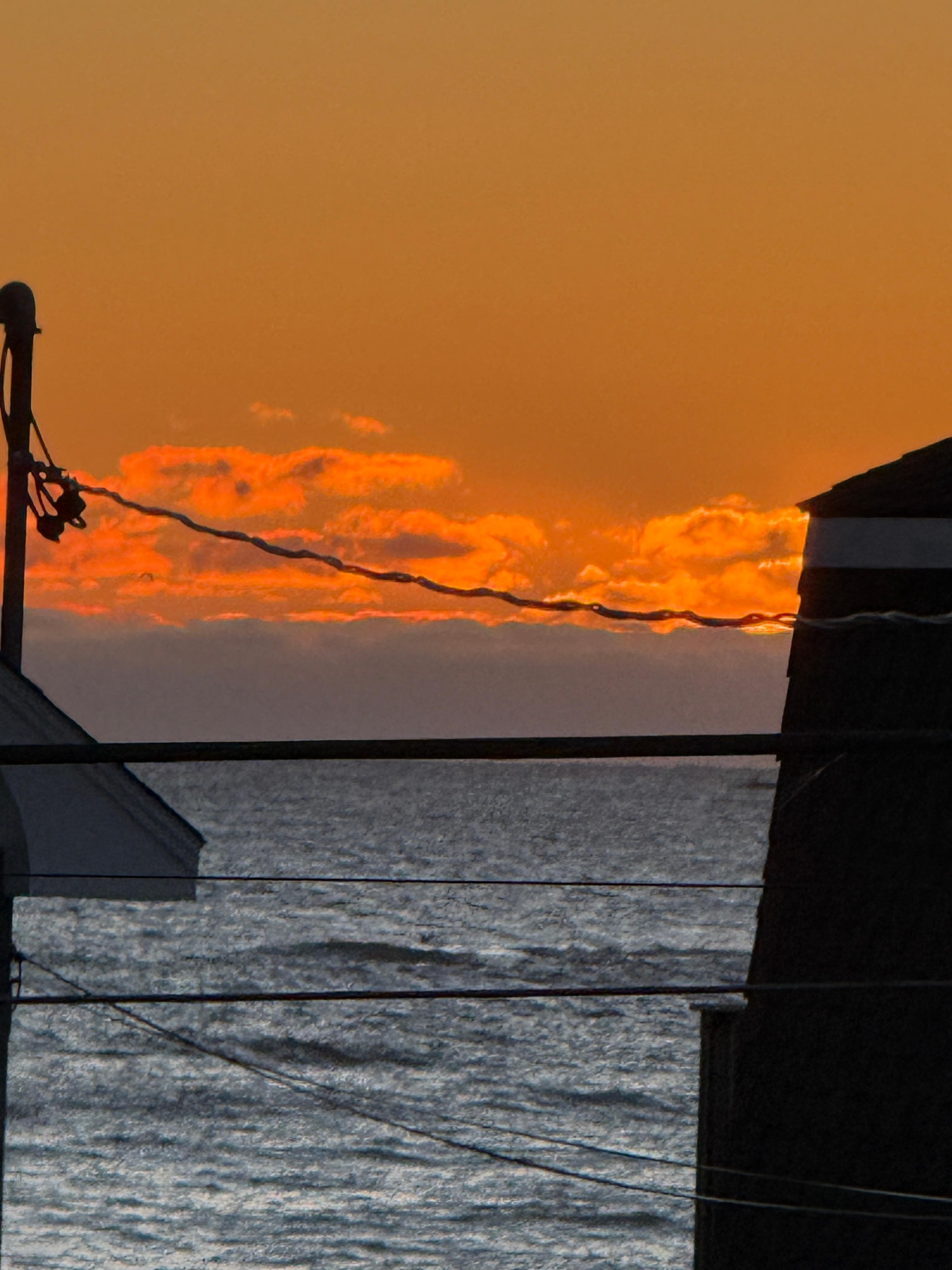 View of sunrise from upstairs deck