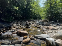 The river on the property, quarter mile from the house.