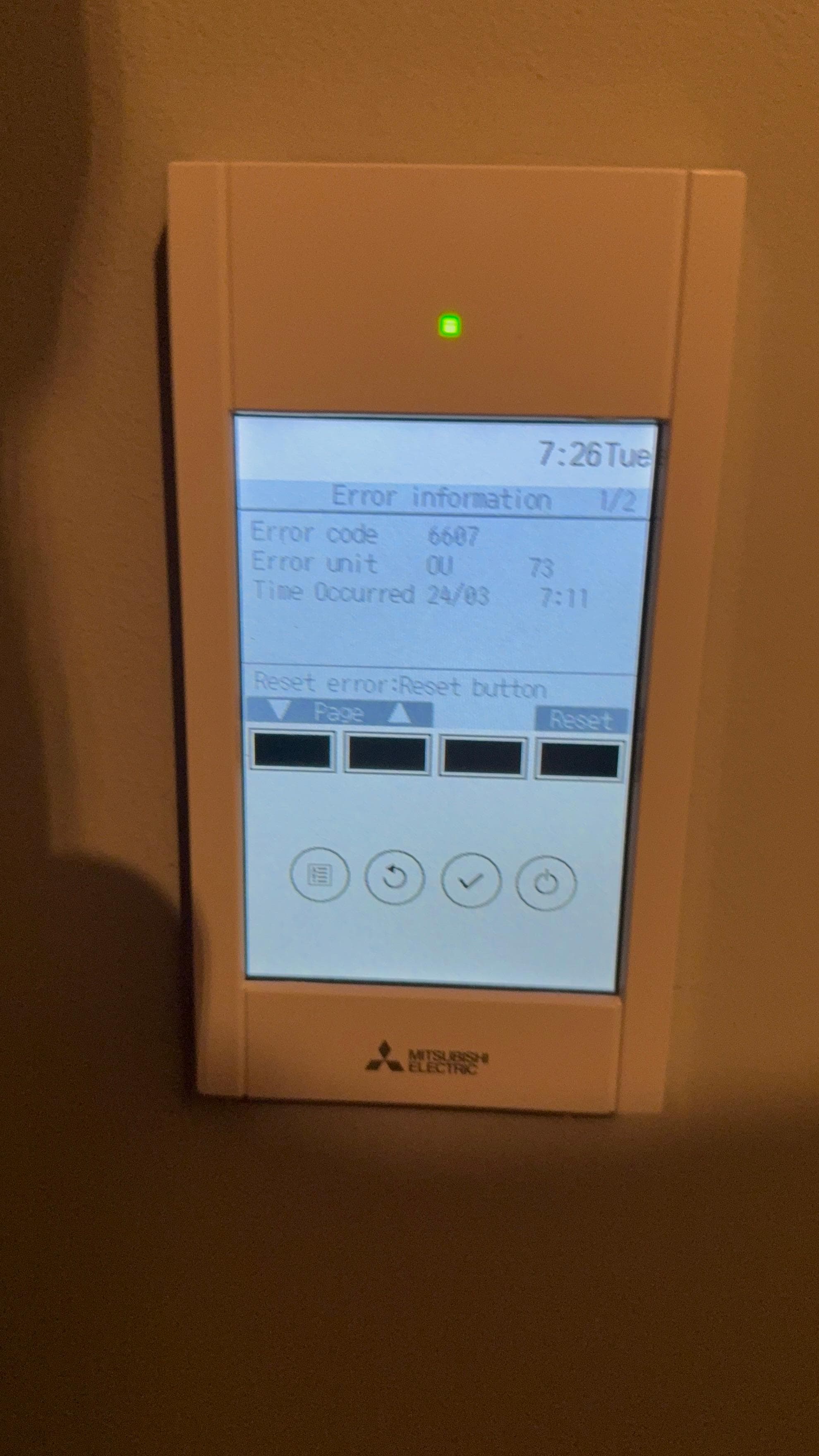 Heating and hot water error in suite 306