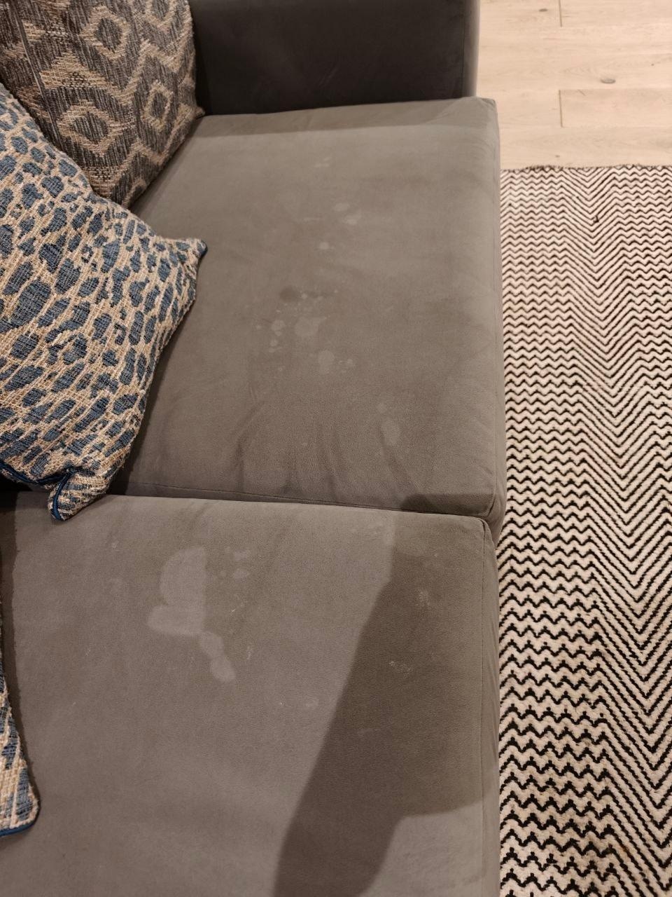 Stained sofa