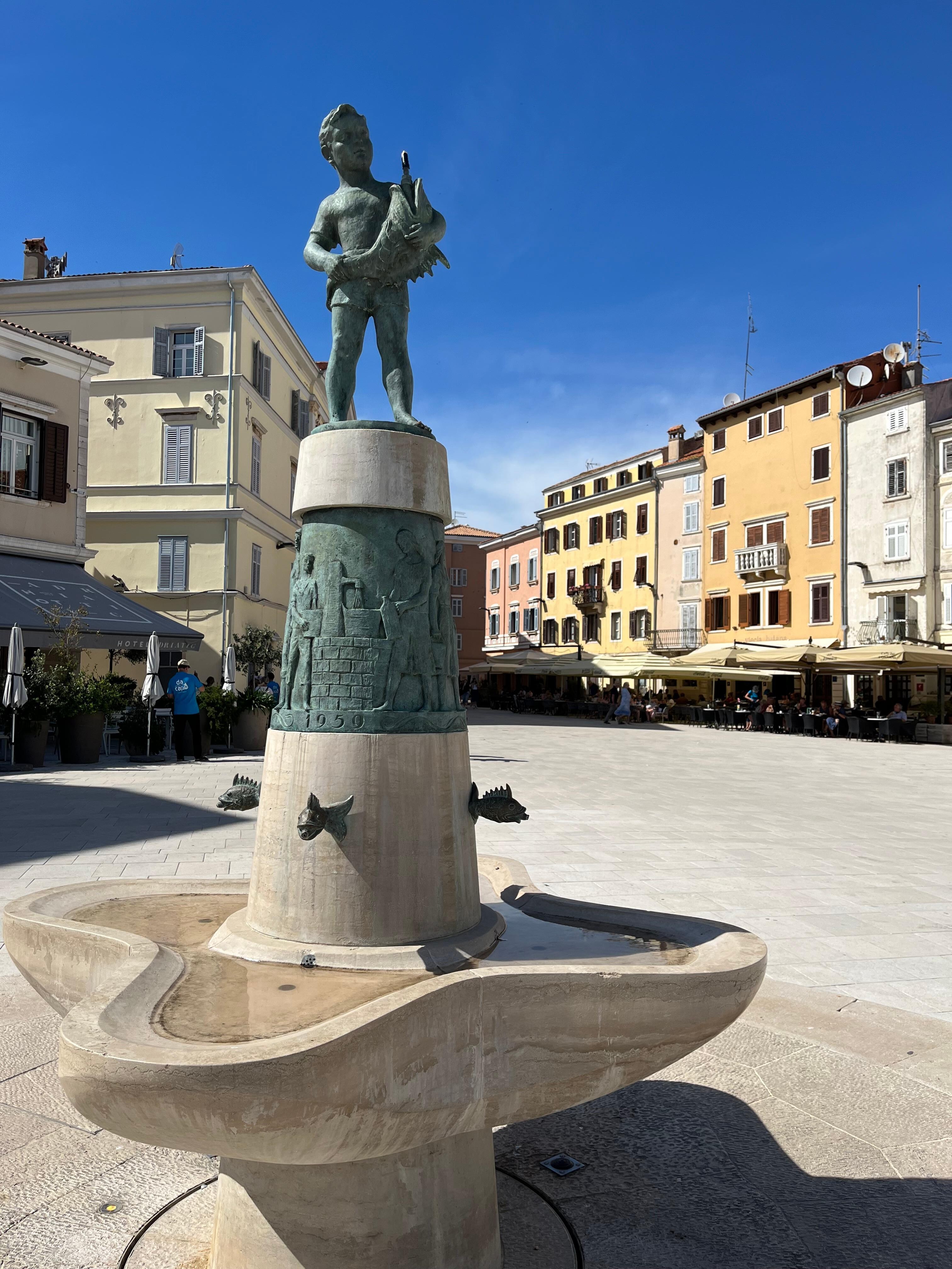 The square adjacent to the hotel.
