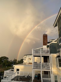A double rainbow after a quick shower