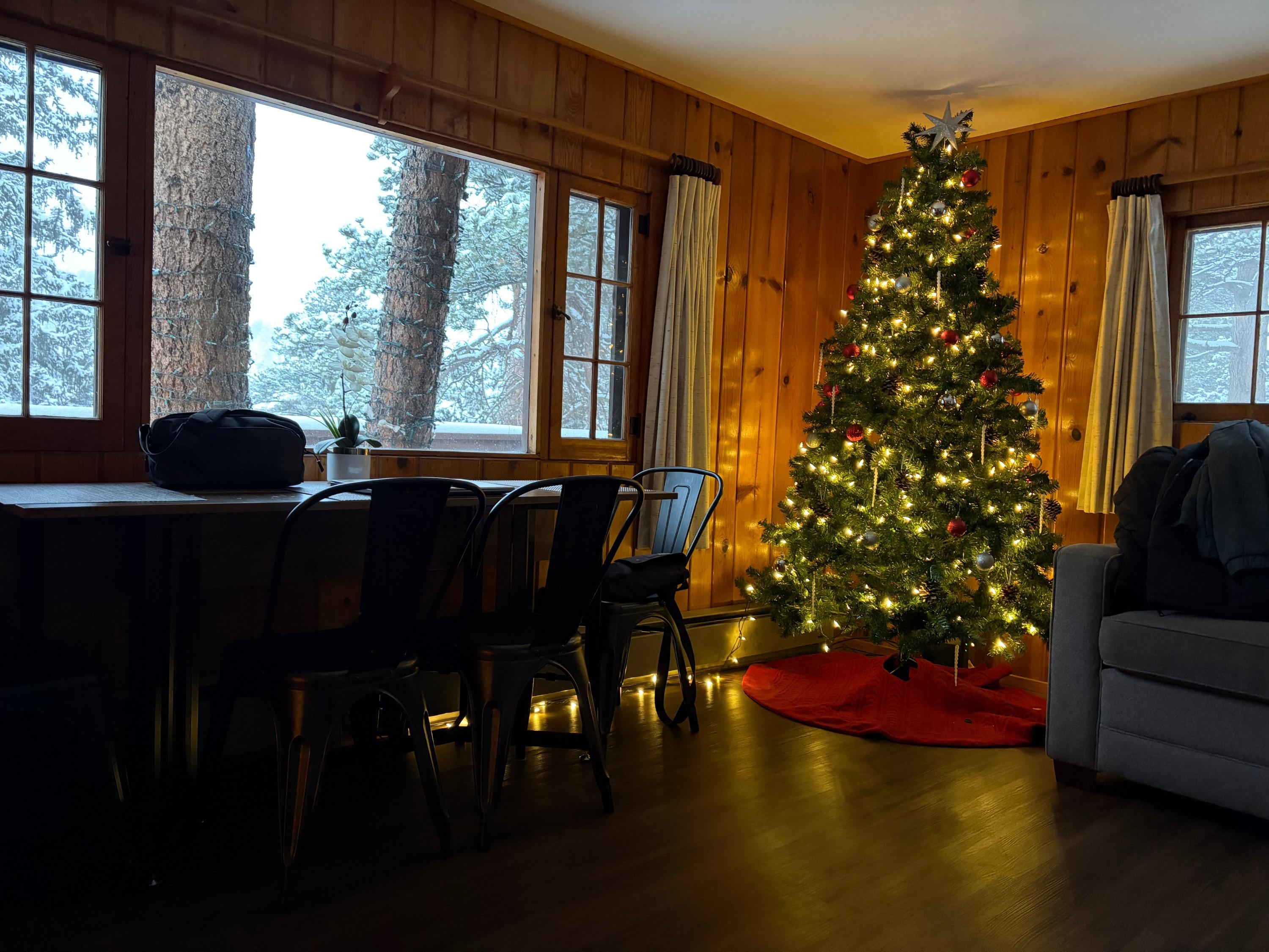 Christmas Tree decorated and waiting for us