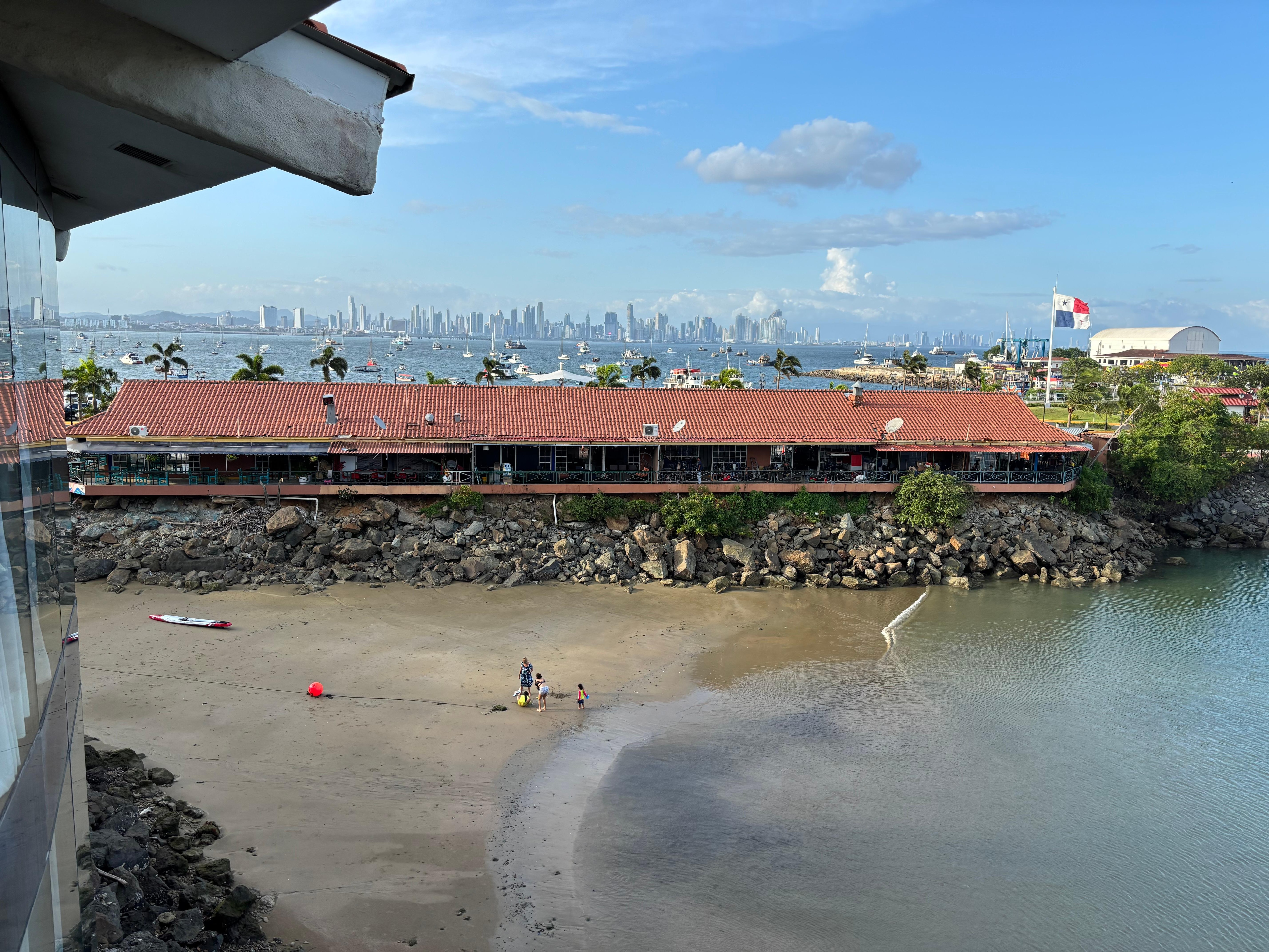 Causeway, City and back of restaurant view