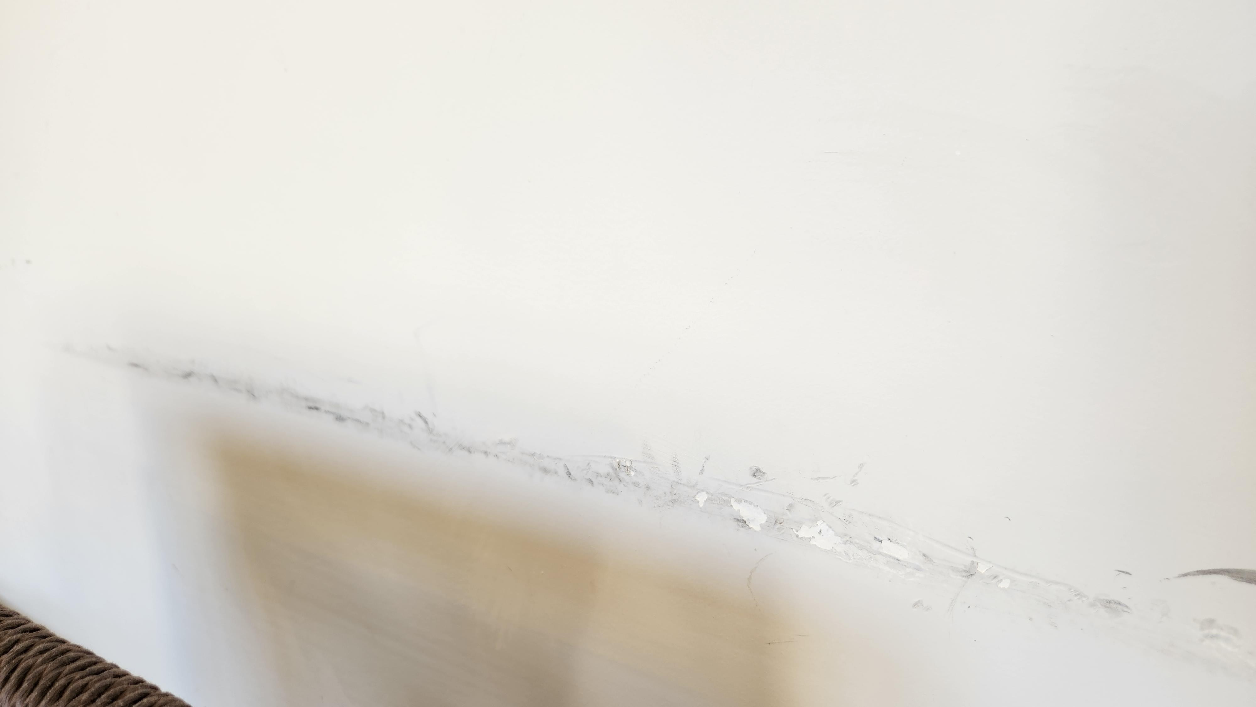 Paint damage to walls from furniture 