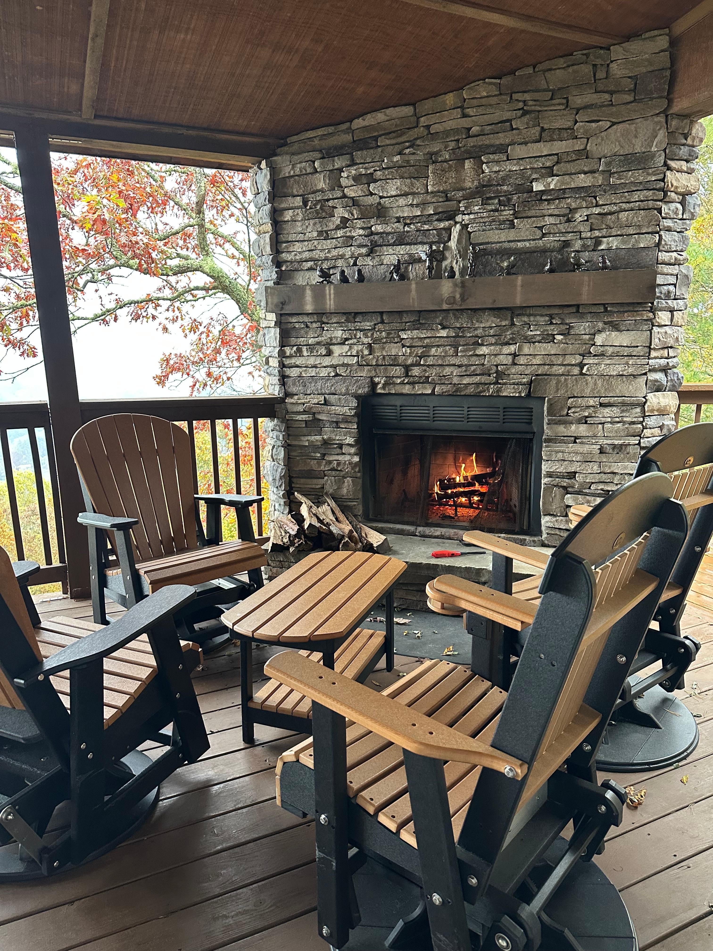 Deck fireplace