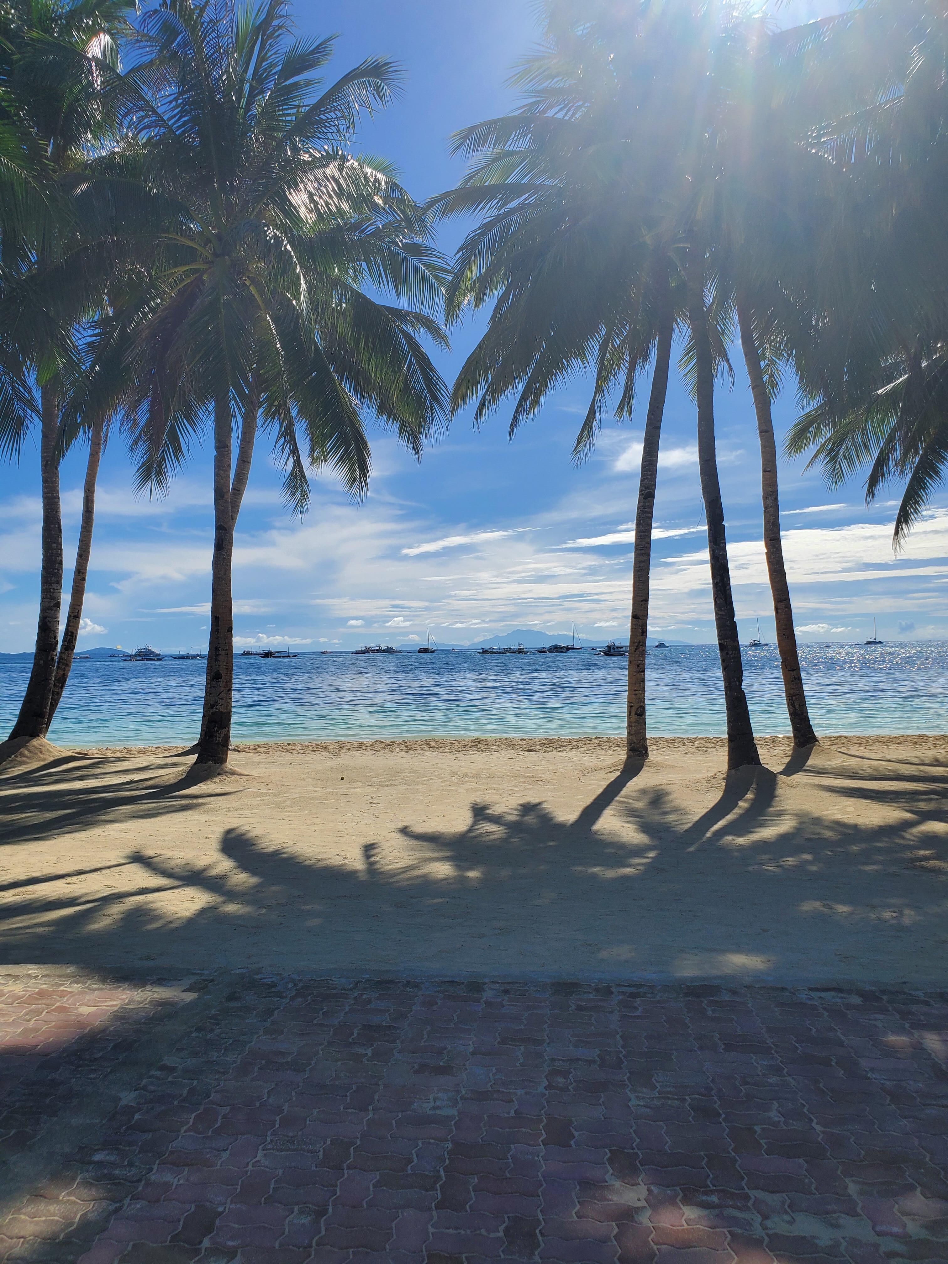 Bulabog Beach undercover white sand beach.