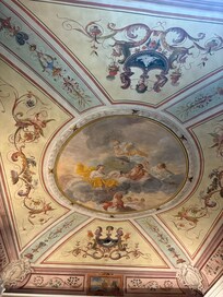 Painted Ceiling in Living Room