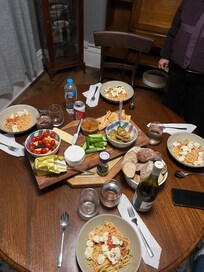 Dinner - all bought from Salamanca markets and local shops