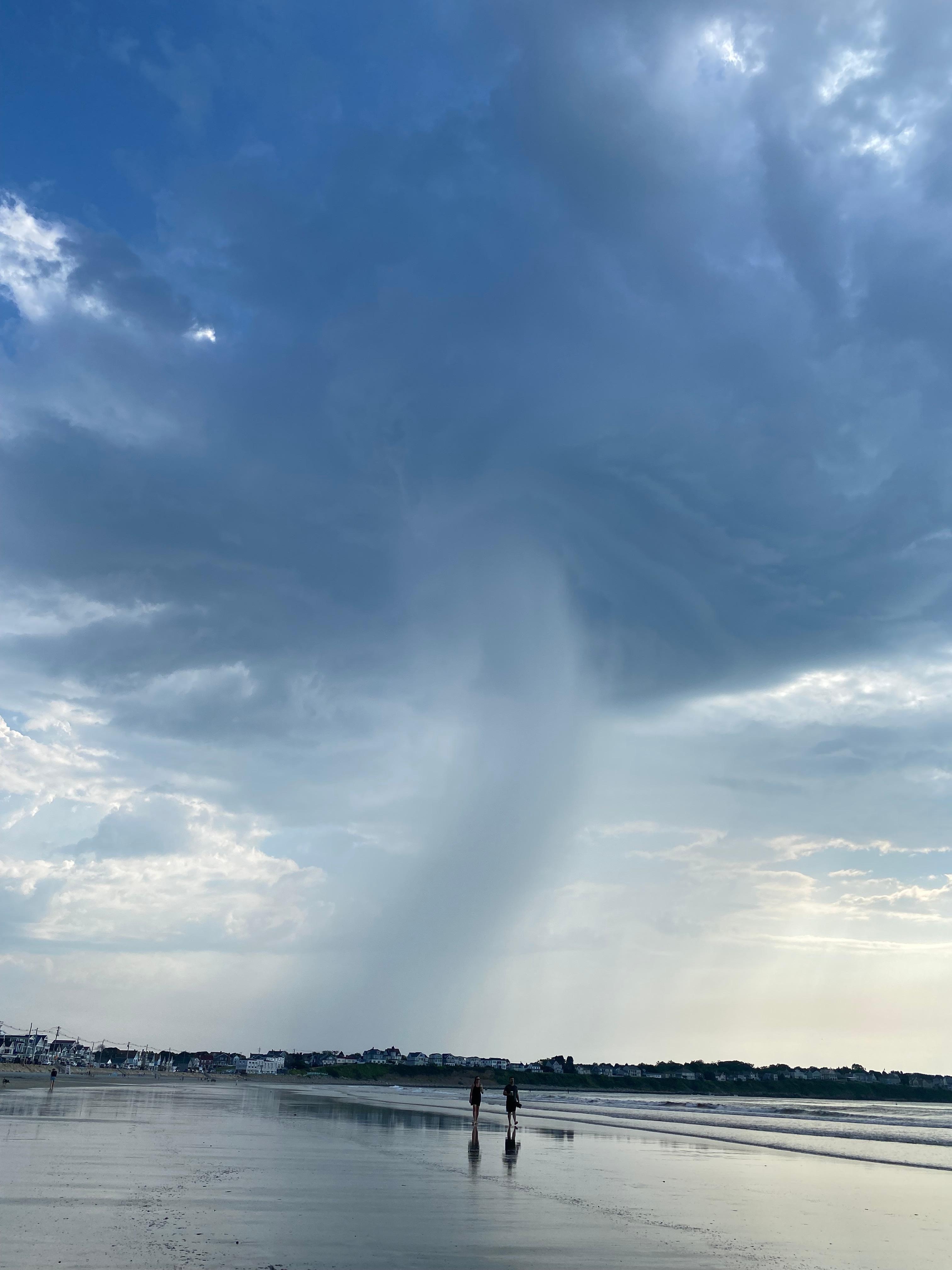 Funky weather view from beach