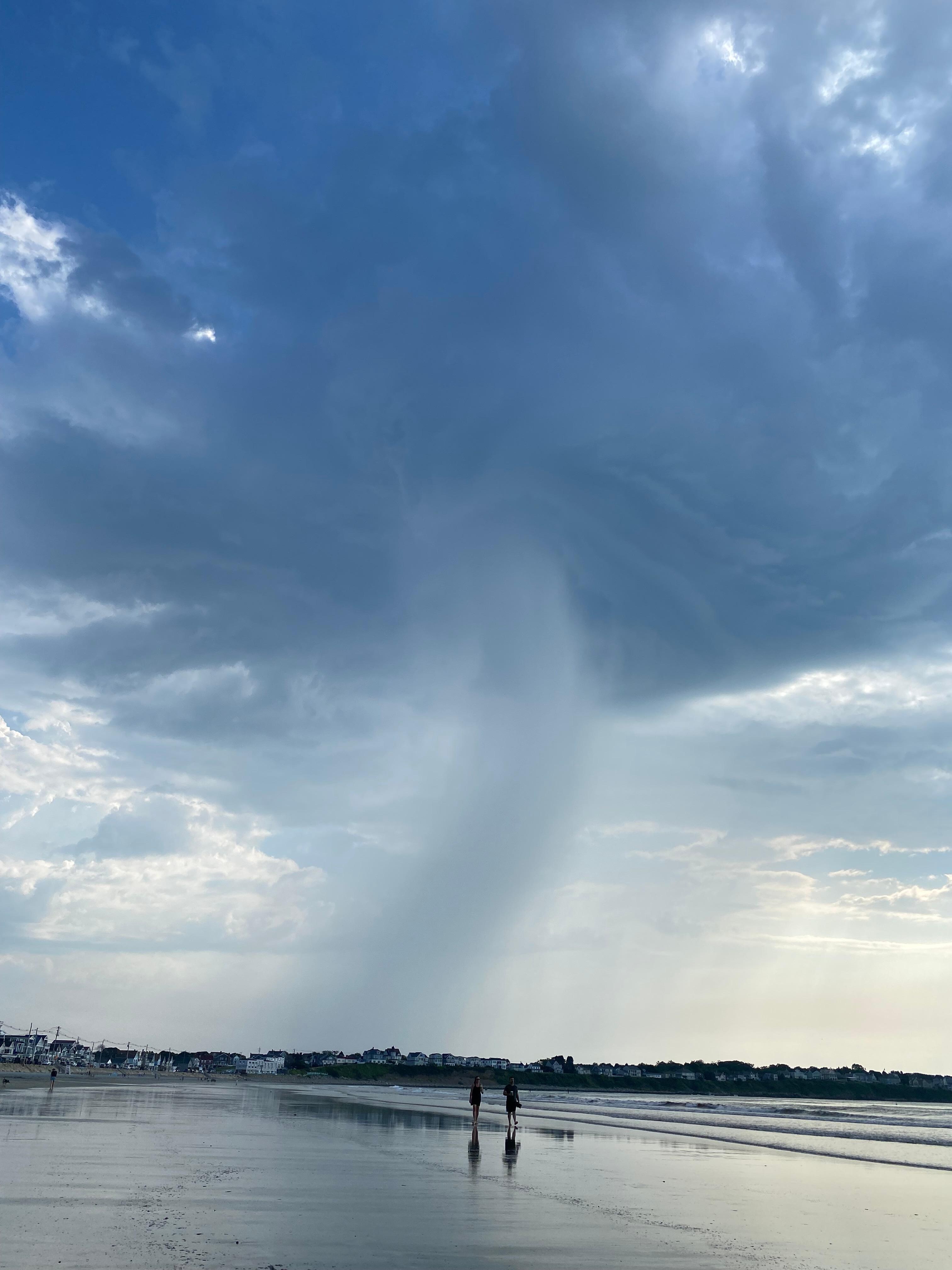 Funky weather view from beach