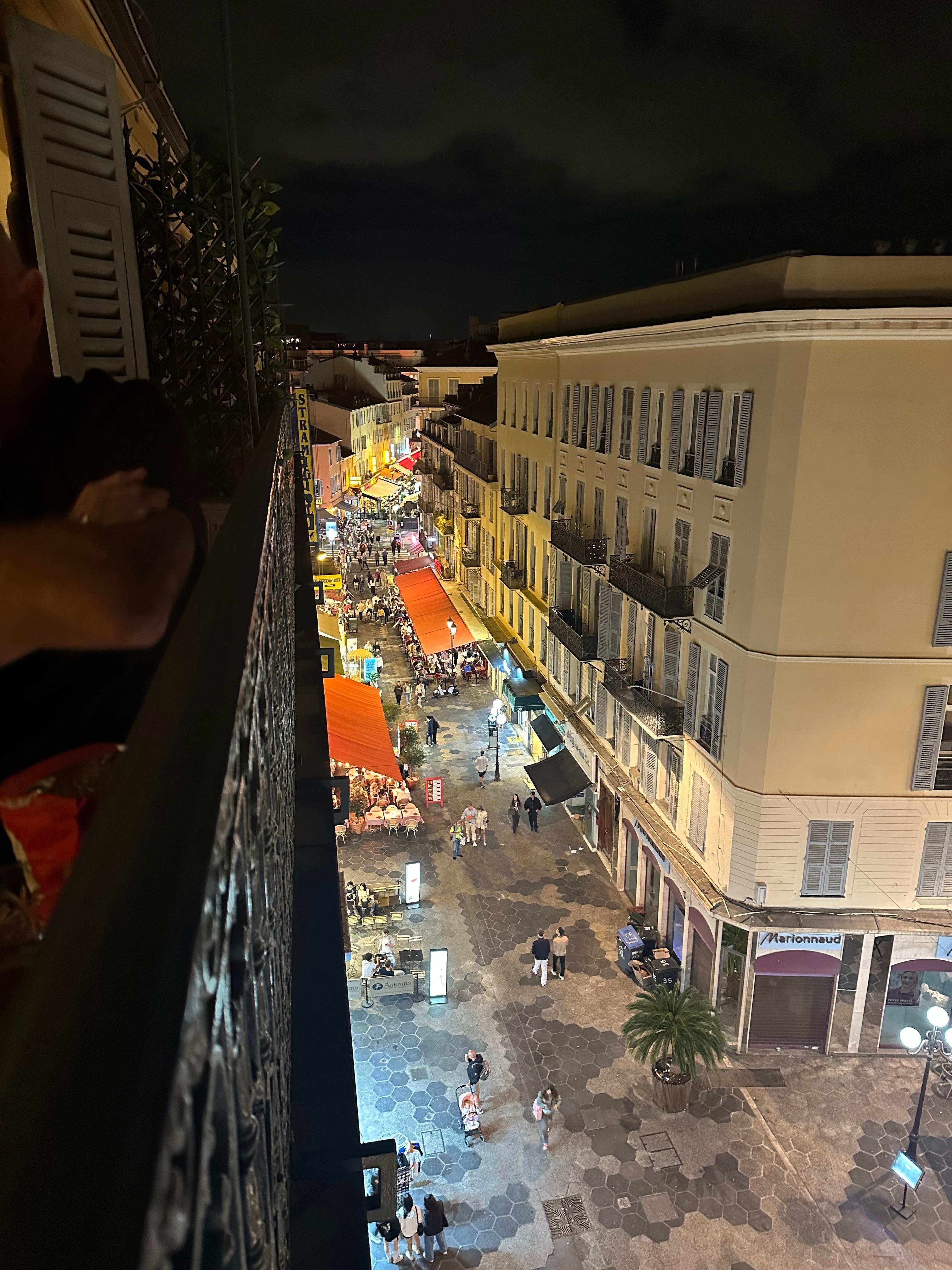 Street view from the balcony 