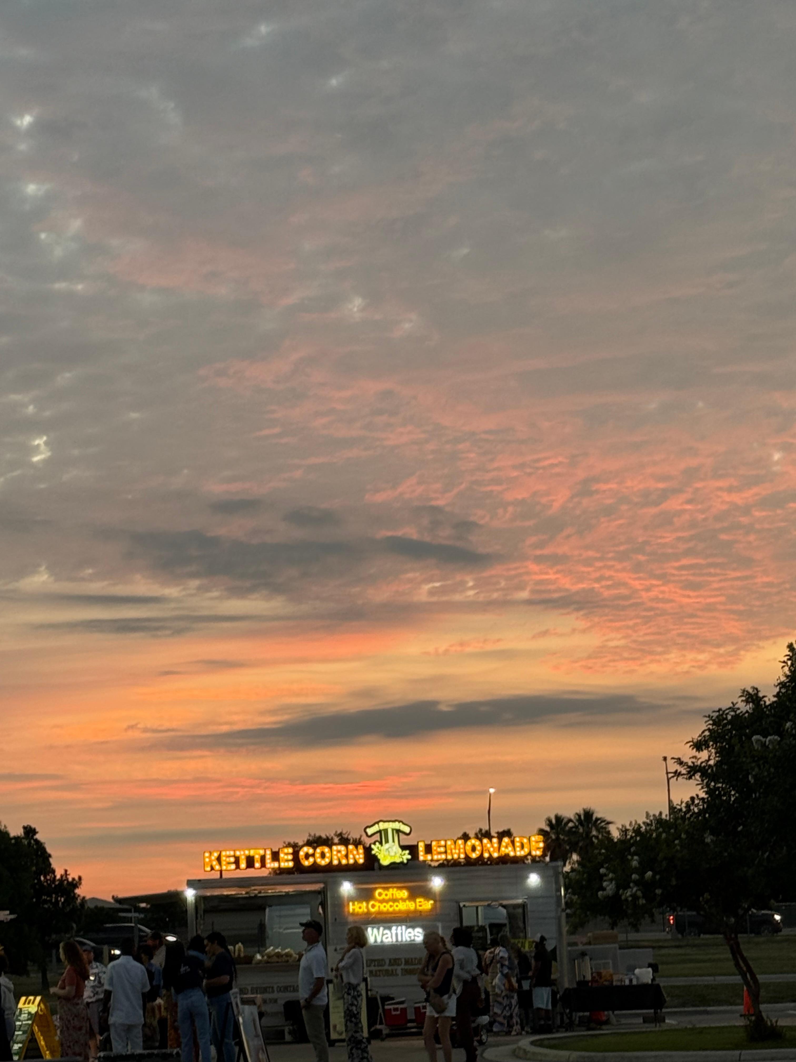 Sunrise, before Airmen's Run and coin ceremony. 