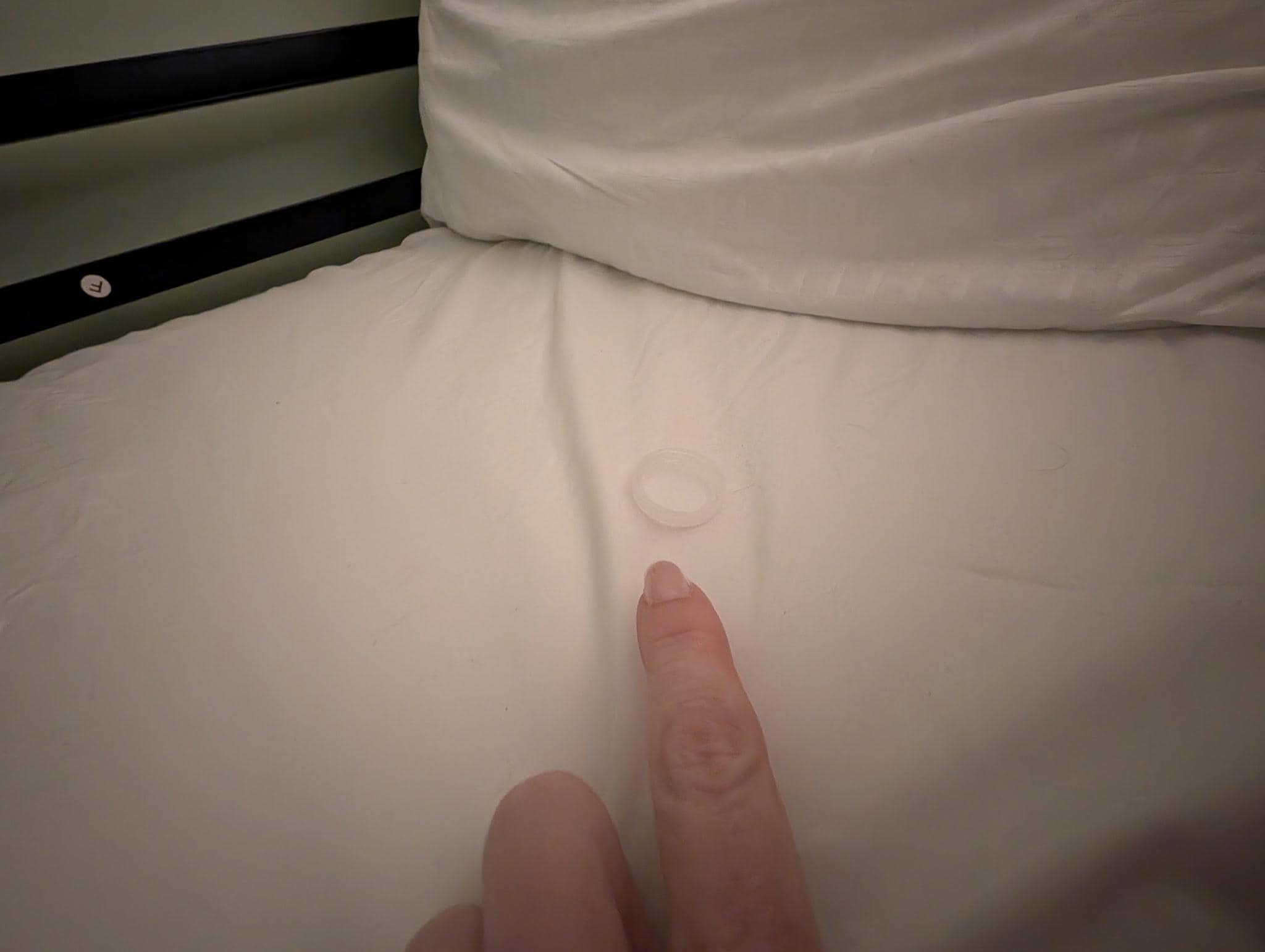 Here is the water bottle cap that started our journey into the grossest short term rental we've ever stayed at 