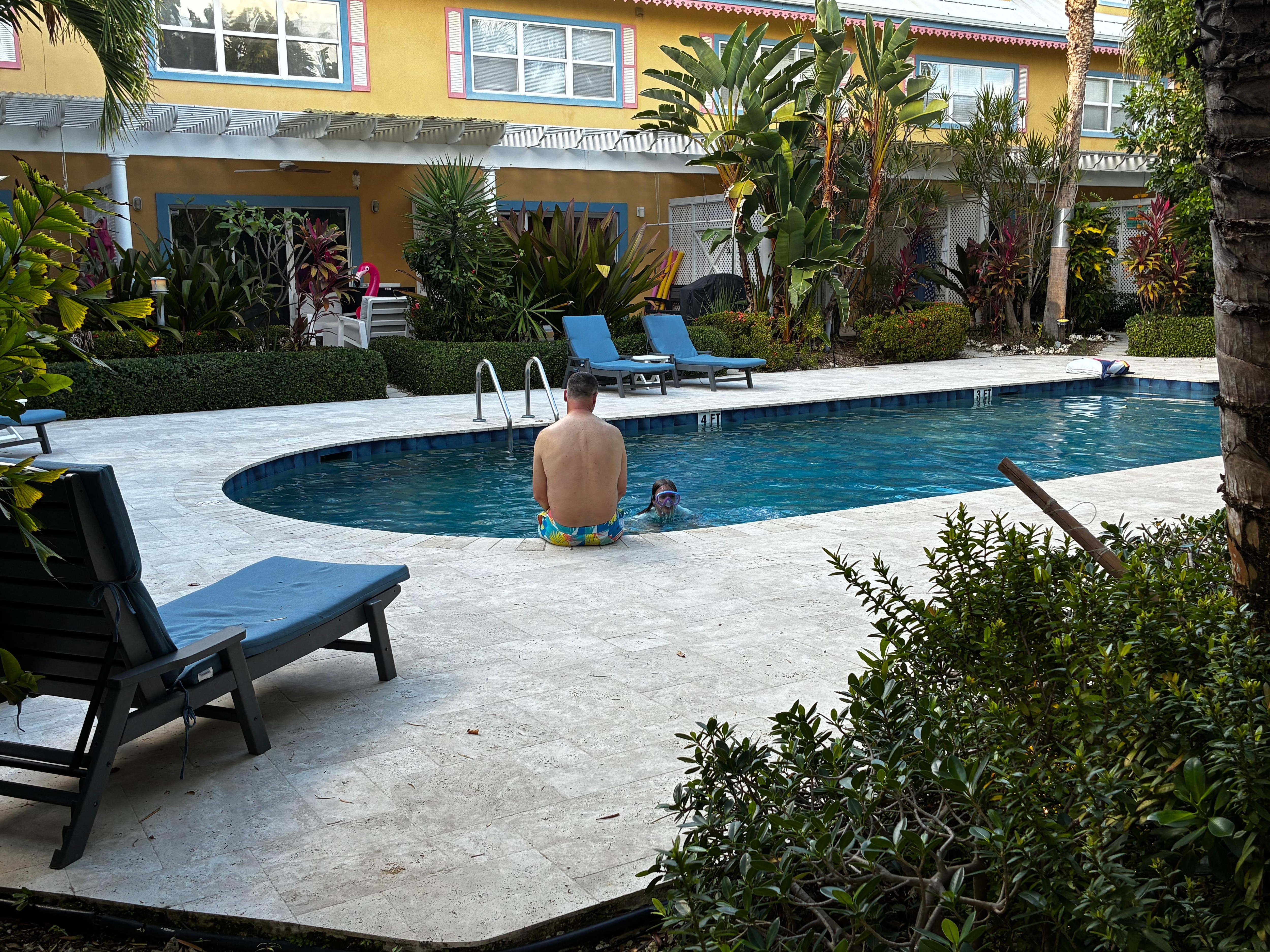 Hopping into the pool mid afternoon is a great way to cool off 