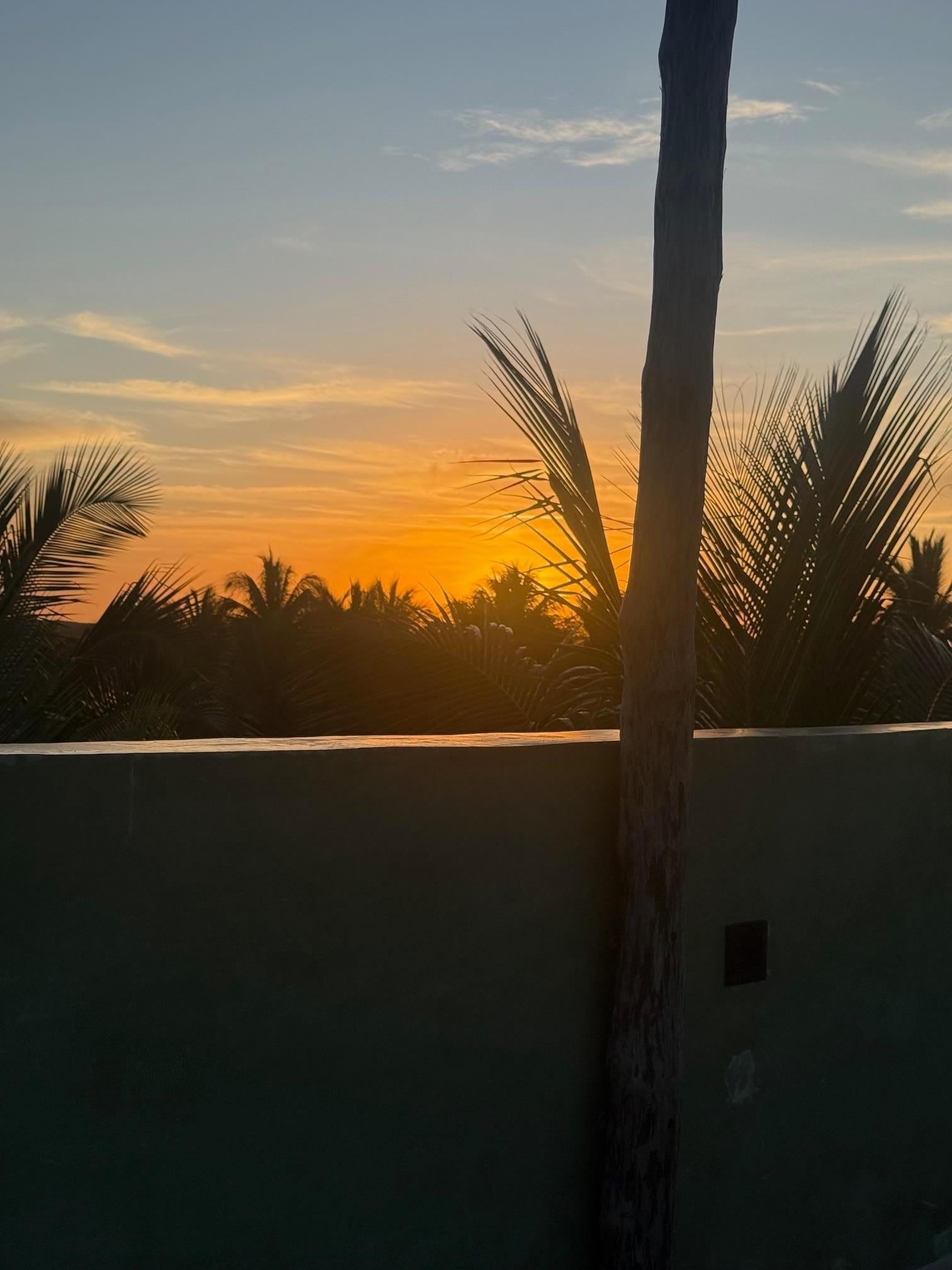 Sunset views from our private rooftop