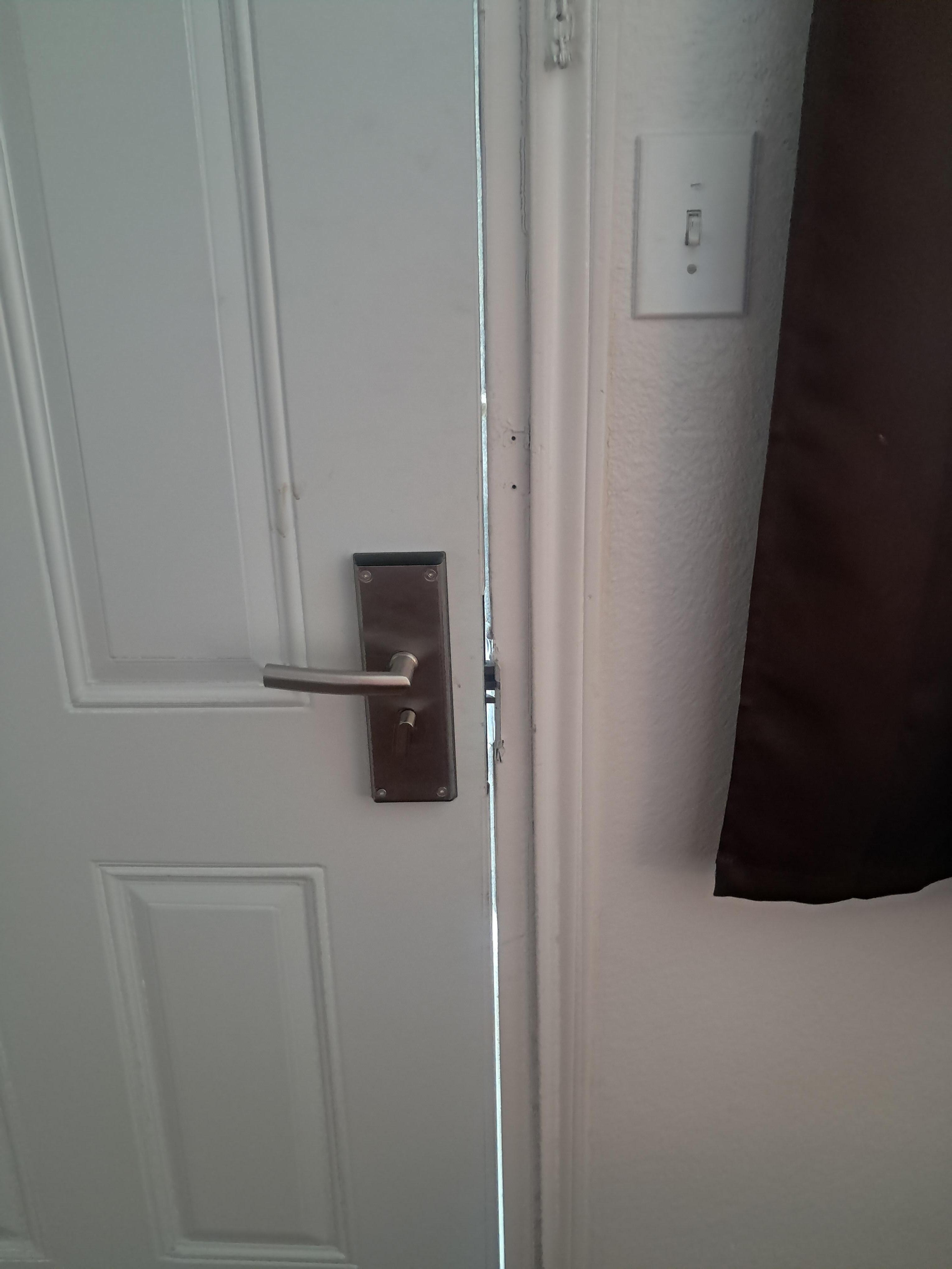The door was closed.