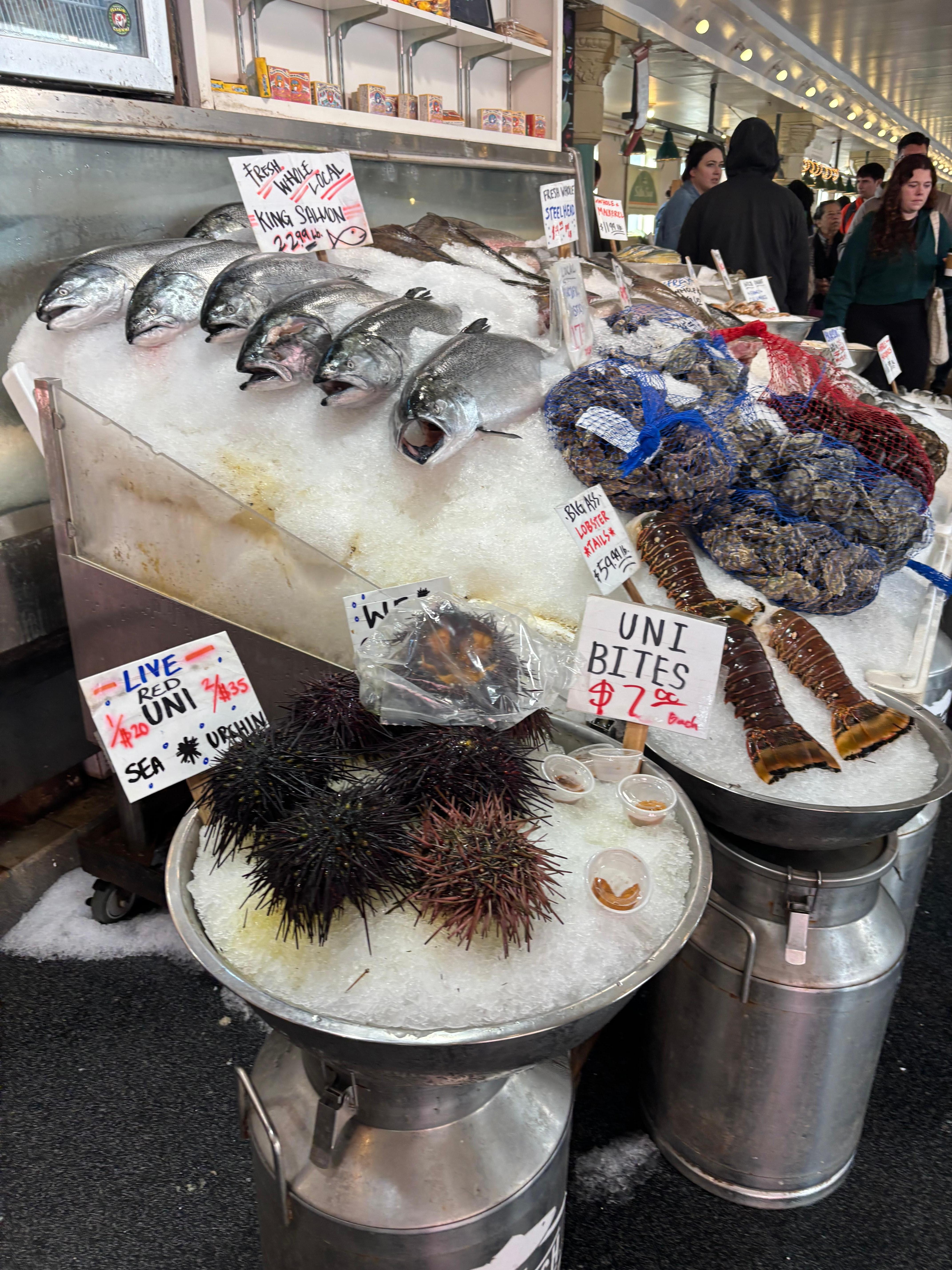 Pikes Market, 6 blocks.