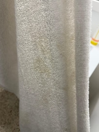 Stains covering the towels