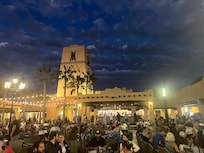 The sky at night from the courtyard.