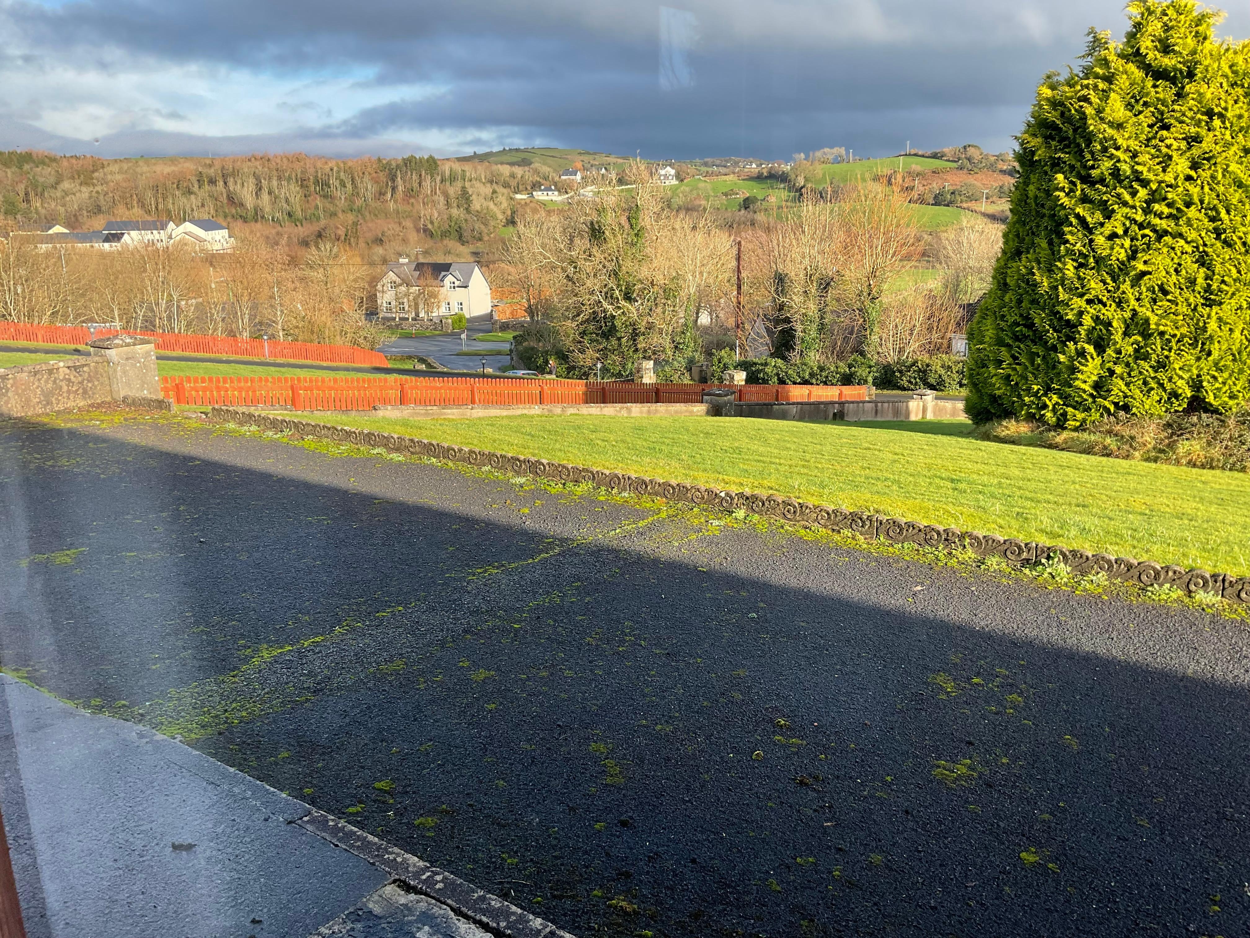 View from window of the beautiful Rock home in Westport